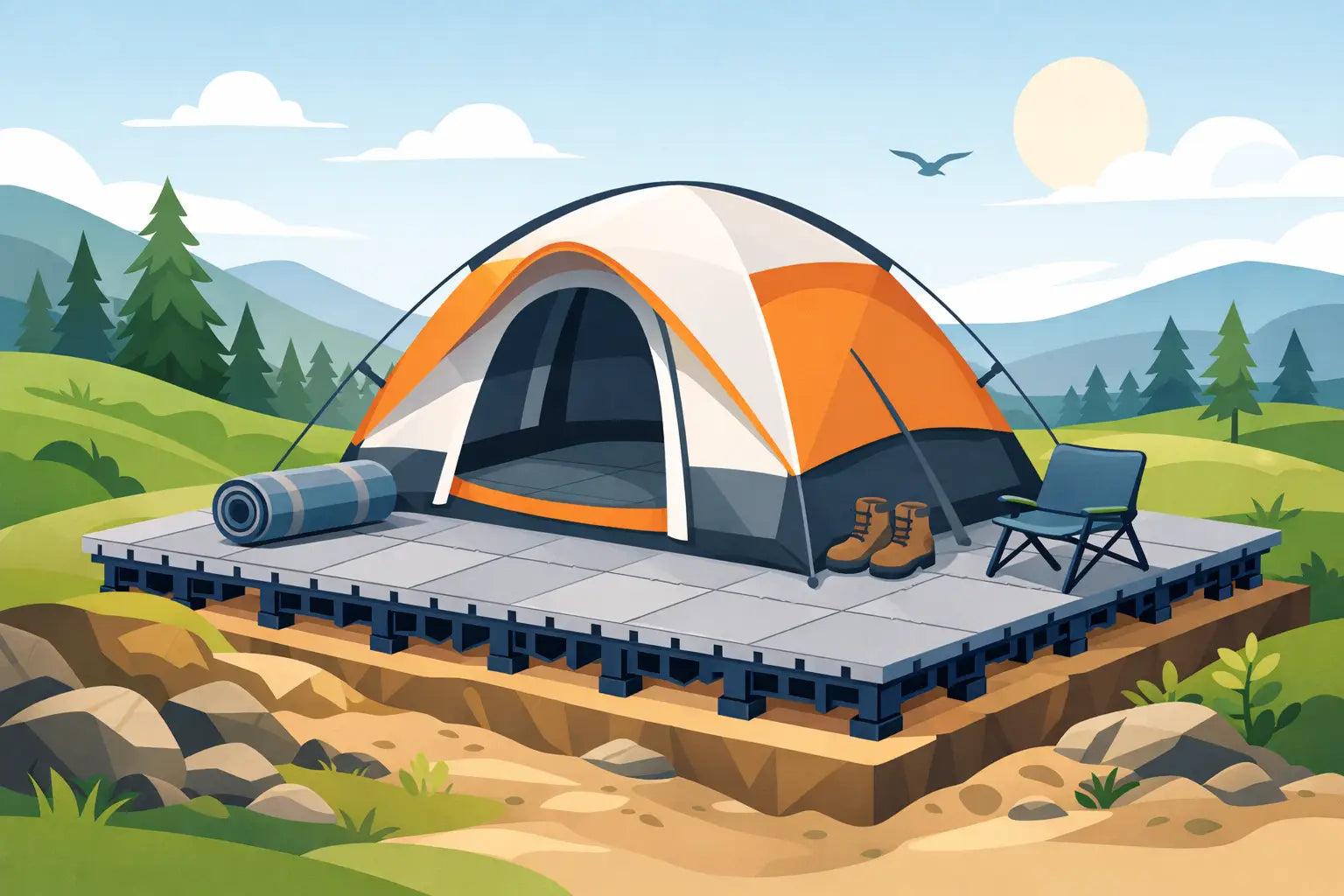 Tent Flooring for Uneven Ground That Works