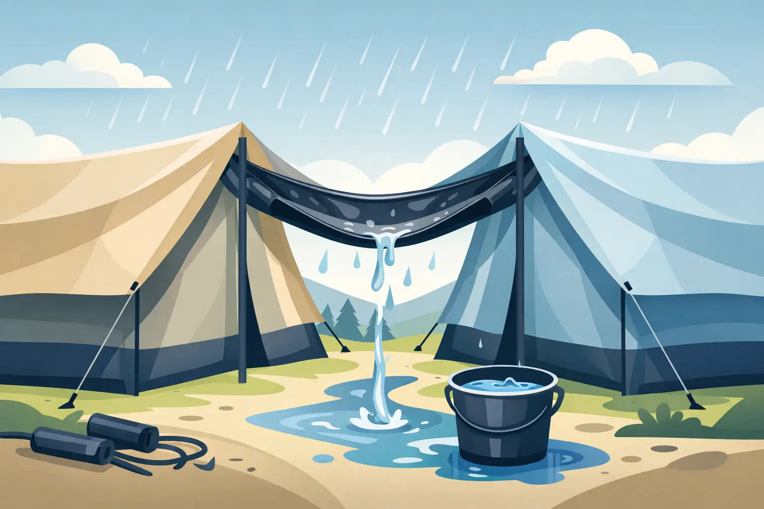 How to Install Tent Gutters Between Tents