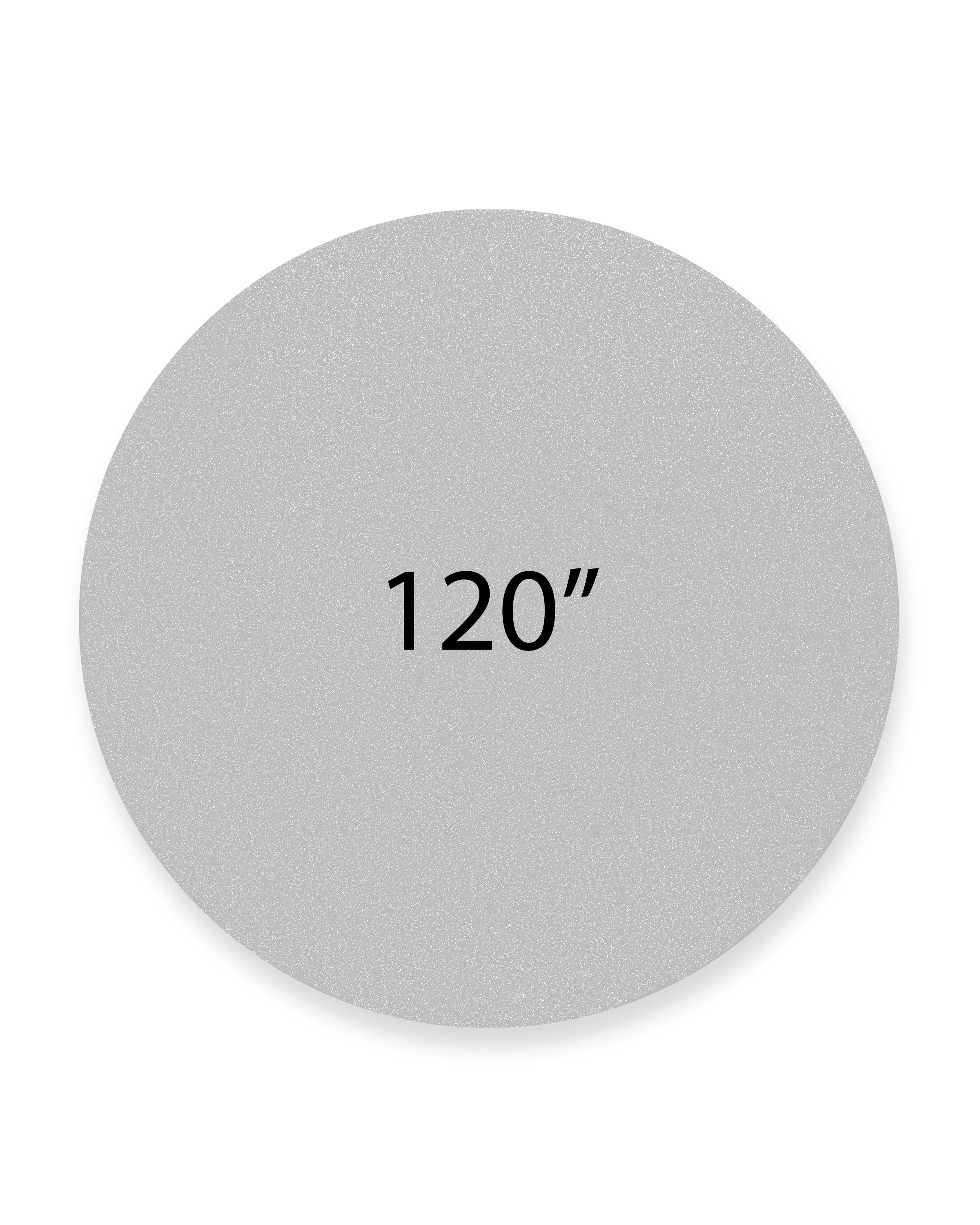 Tablecloth 120" Round Silver Majestic