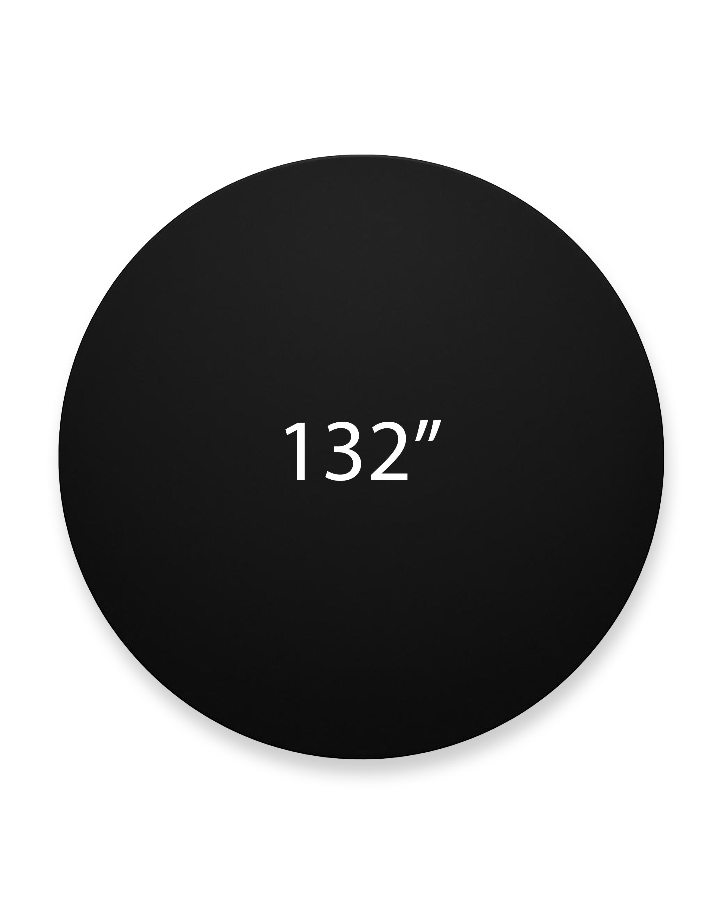 Tablecloth 132" Round Black Velvet