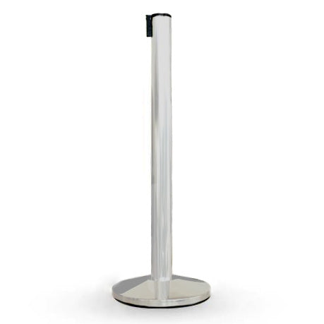 Stanchion, T-Aluminum Retractable With Black Tape Top