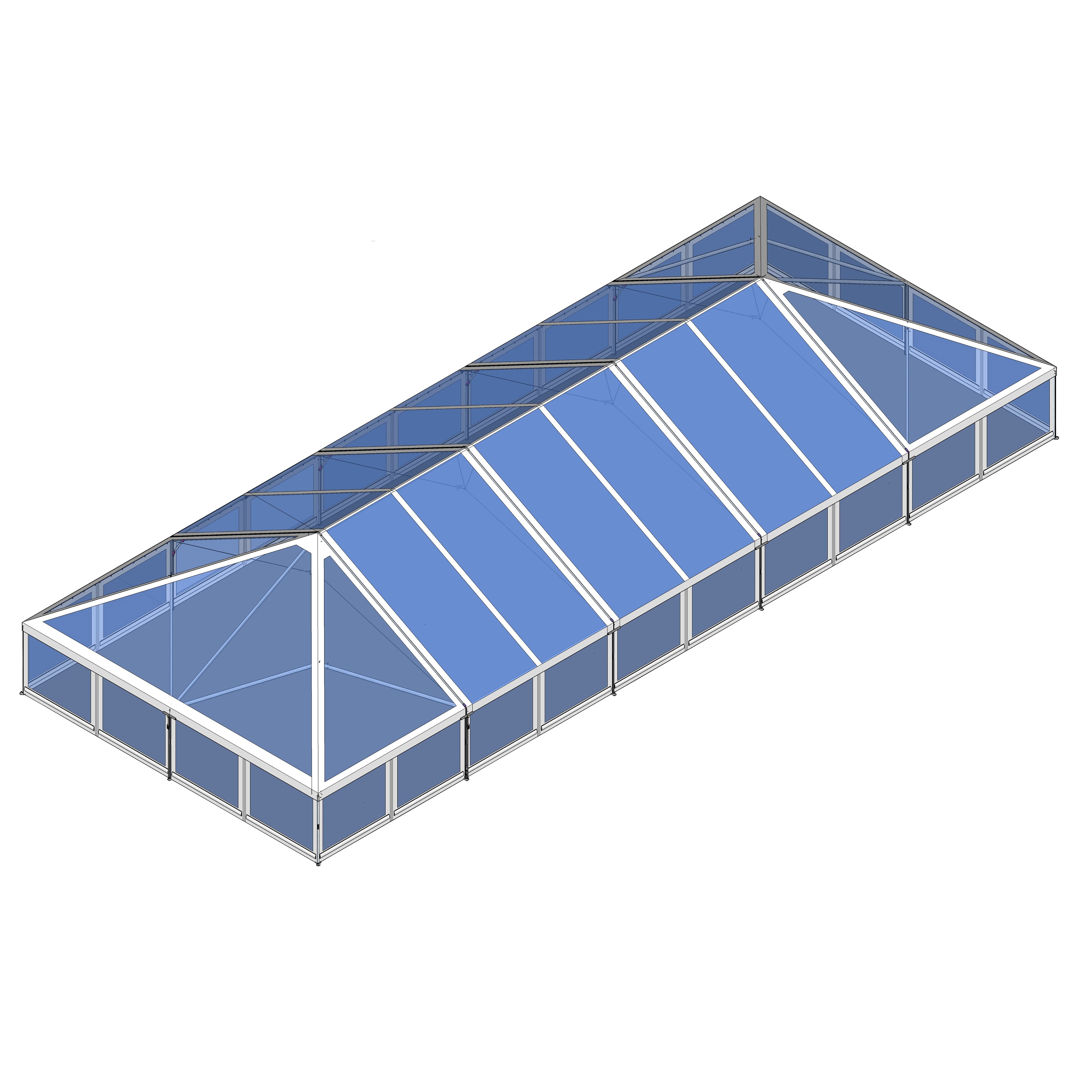 Turbotrack Tent, 40' x 100' Clear Top & Walls