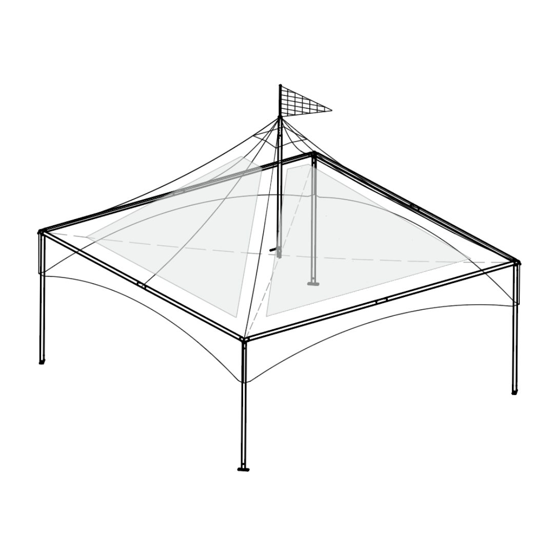 Marquee Tent, 20' x 20' Clear Top