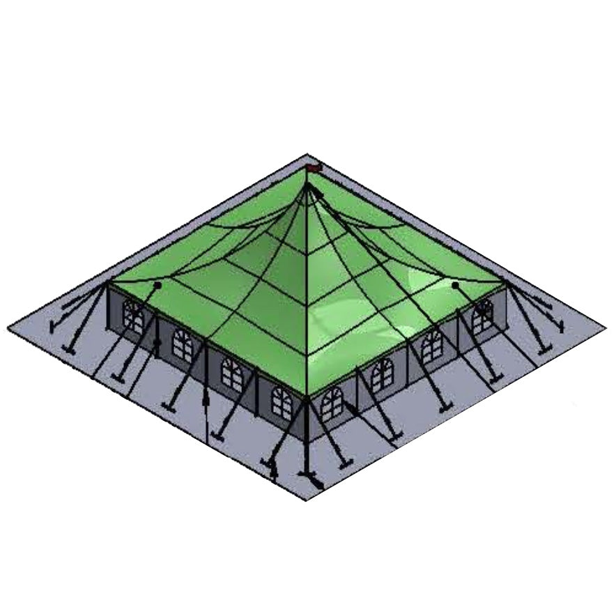 Pole Tent 40' x 40' White