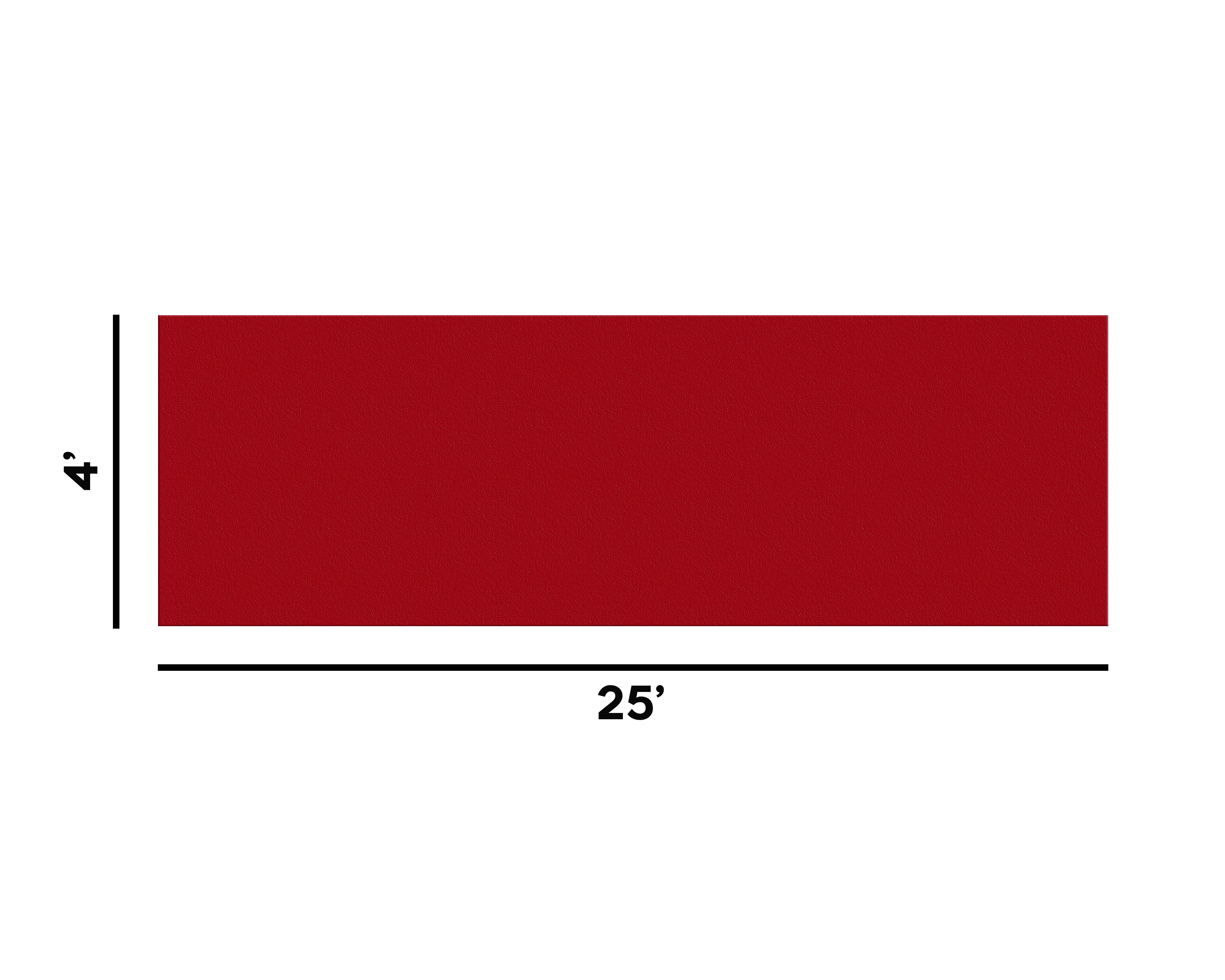 Carpet, Red 4' x 25' Plush