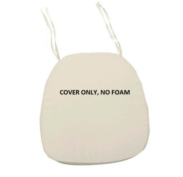 Replacement Ivory Chair Cushion Cover With Ties - Special Event Sales