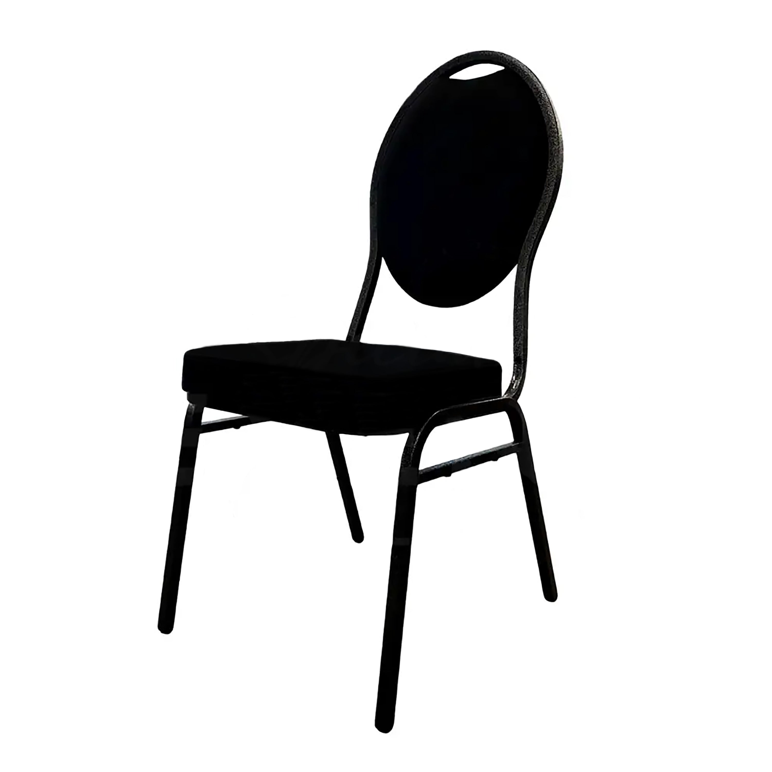 Chair, Banquet Oval Black Vinyl