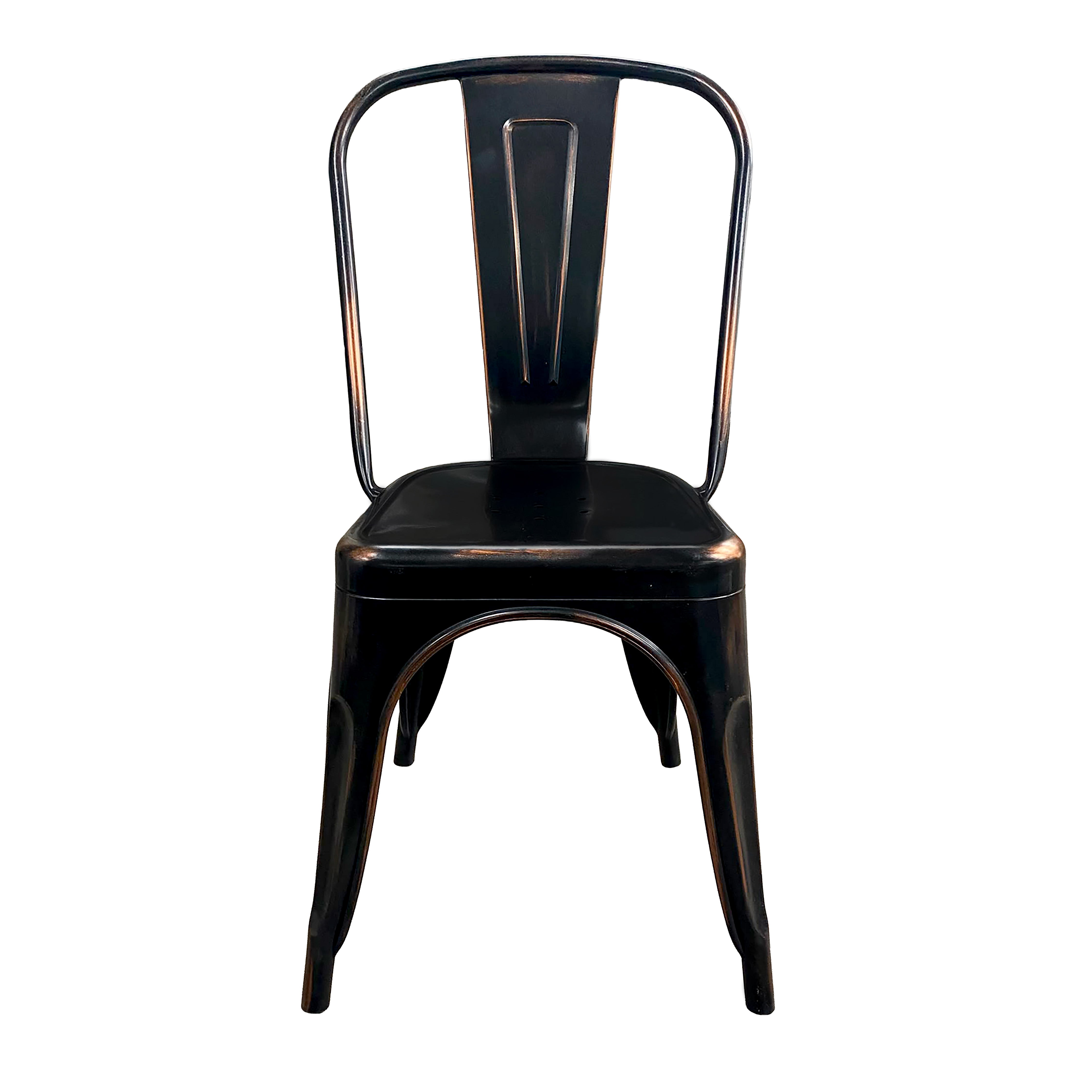 Chair, Tolix Black/Copper Resin