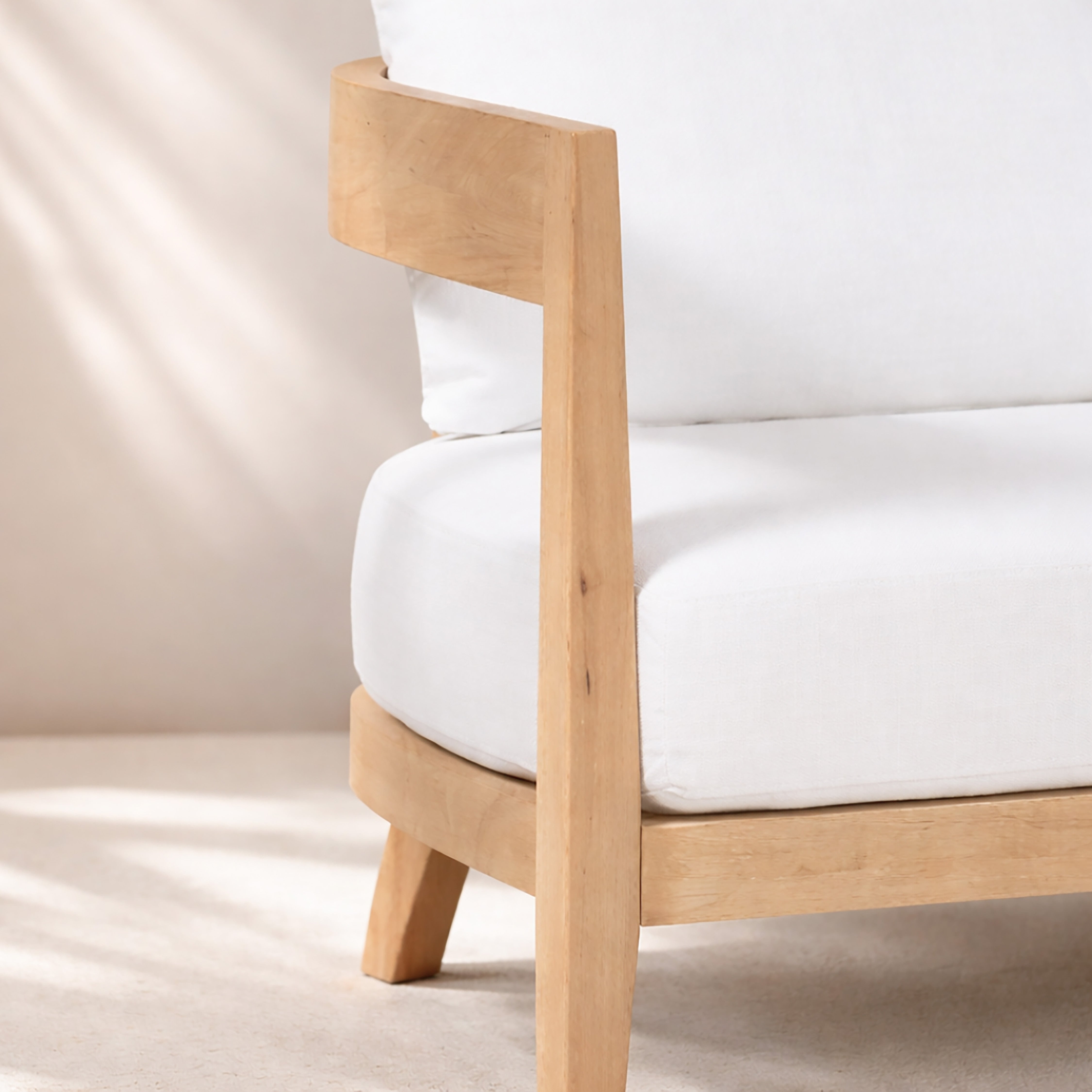 Balmain Lounge Sofa, White Linen