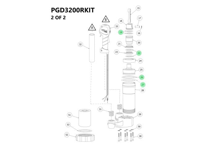 O-Ring Rebuild Kit 3200/3200X Tents - Titan Post Drivers