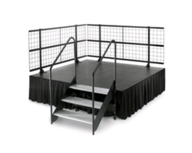 Stage Stairs 32"- 40" 4 Step Fixed