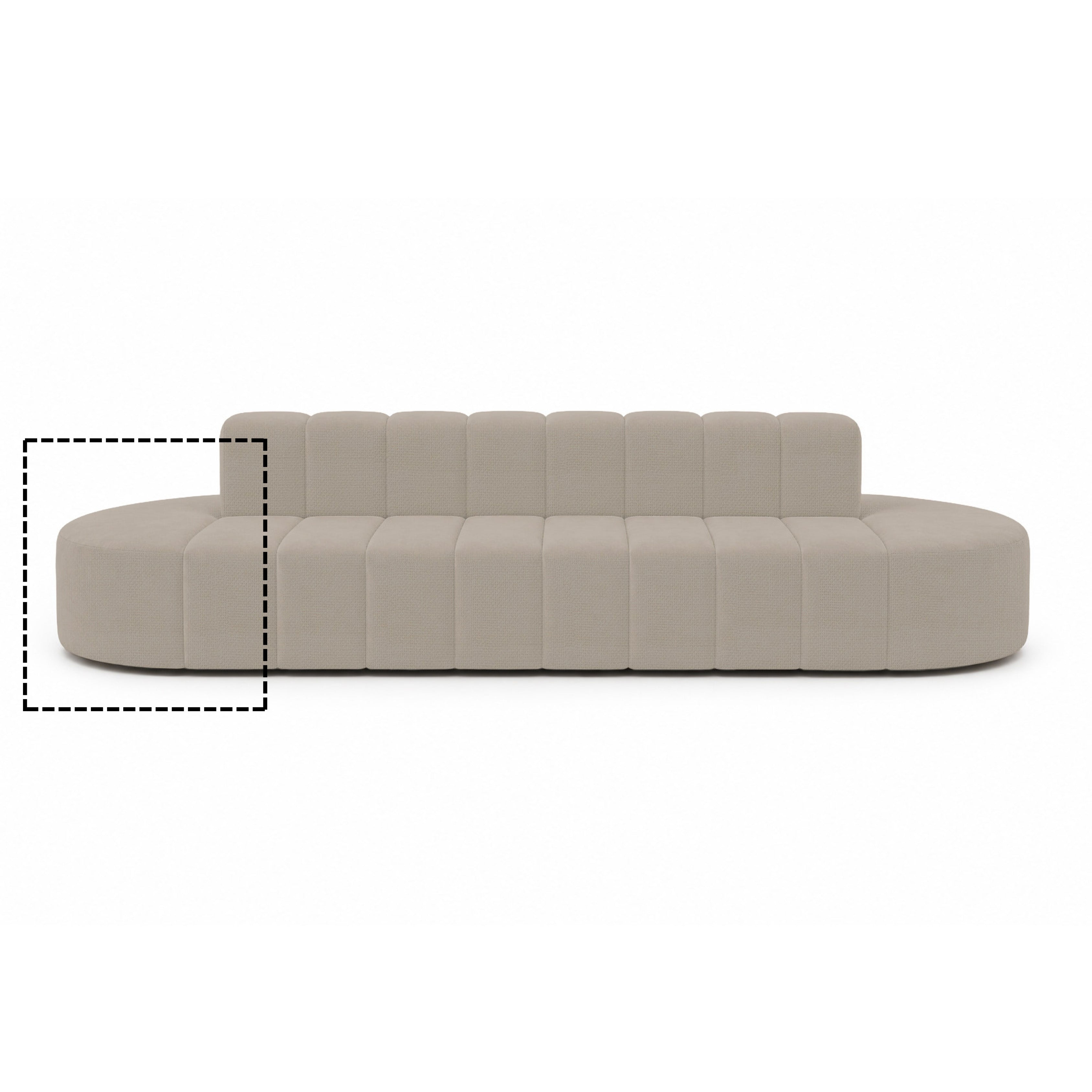 Zetel Outside Corner Ottoman Beige