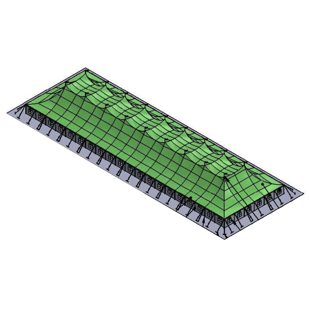 Pole Tent 60' x 200' White