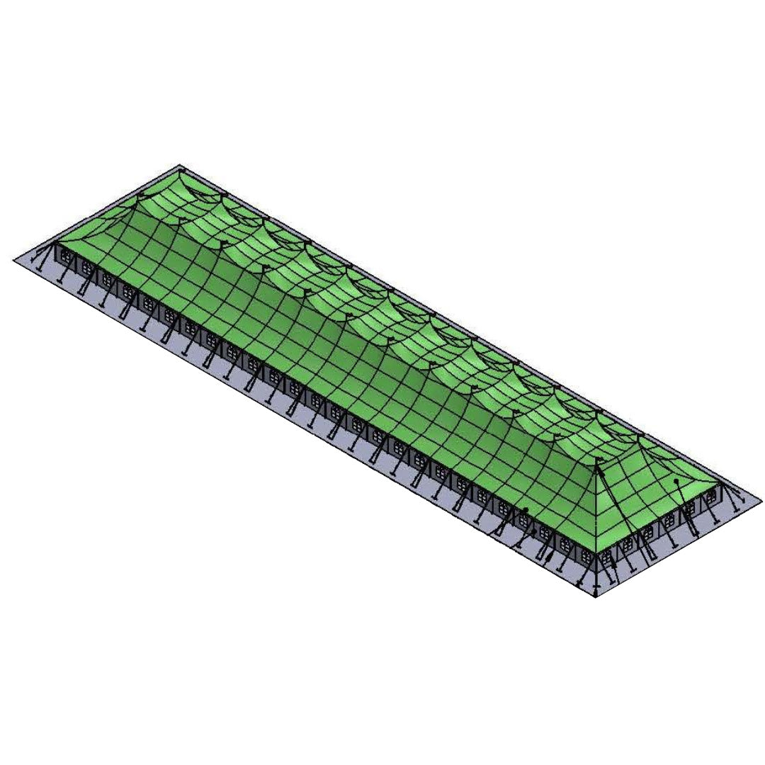 Pole Tent 60' x 260' White