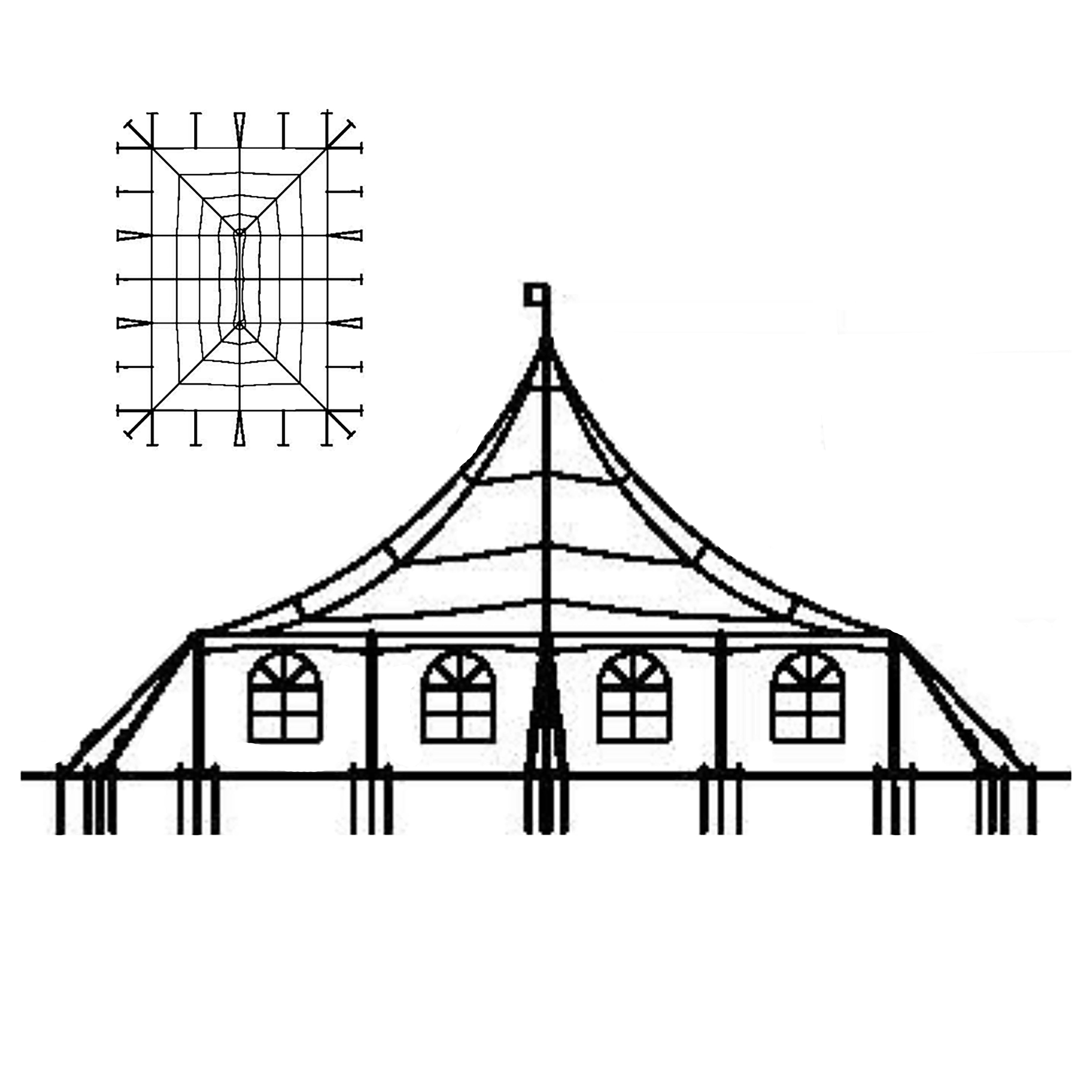 Pole Tent 60' x 40' White