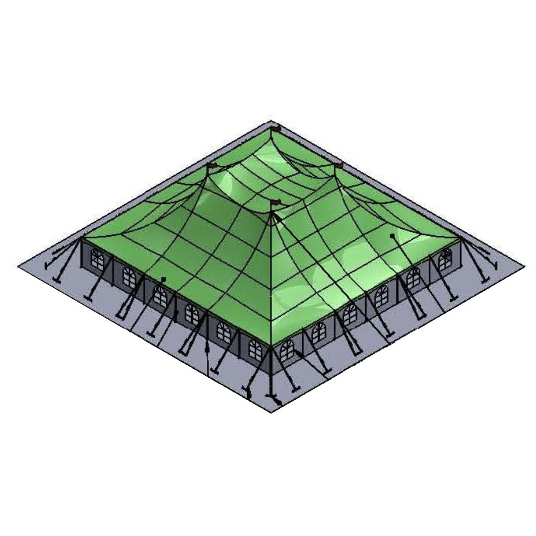 Pole Tent 60' x 60' White