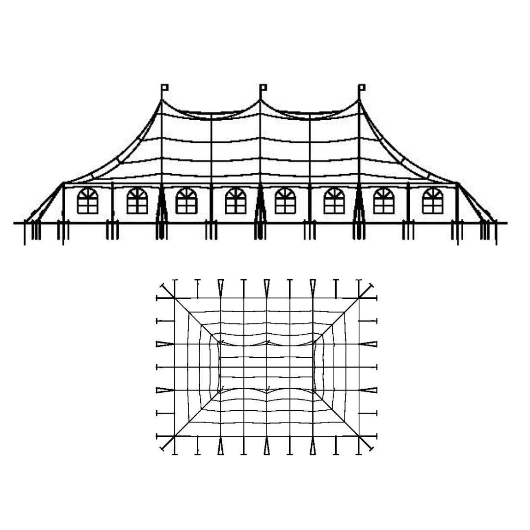 Pole Tent 60' x 80' White