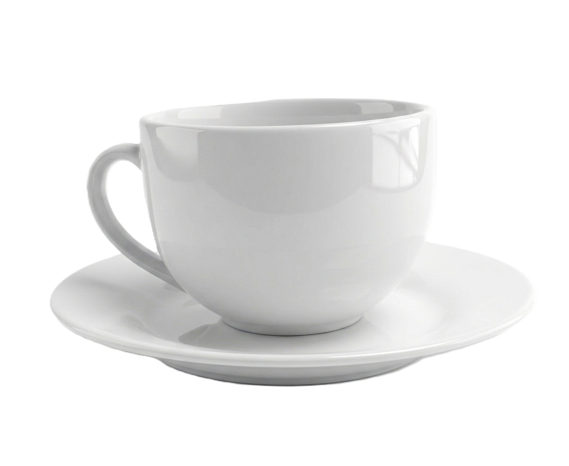Simply White, 8 Oz Cup with Saucer