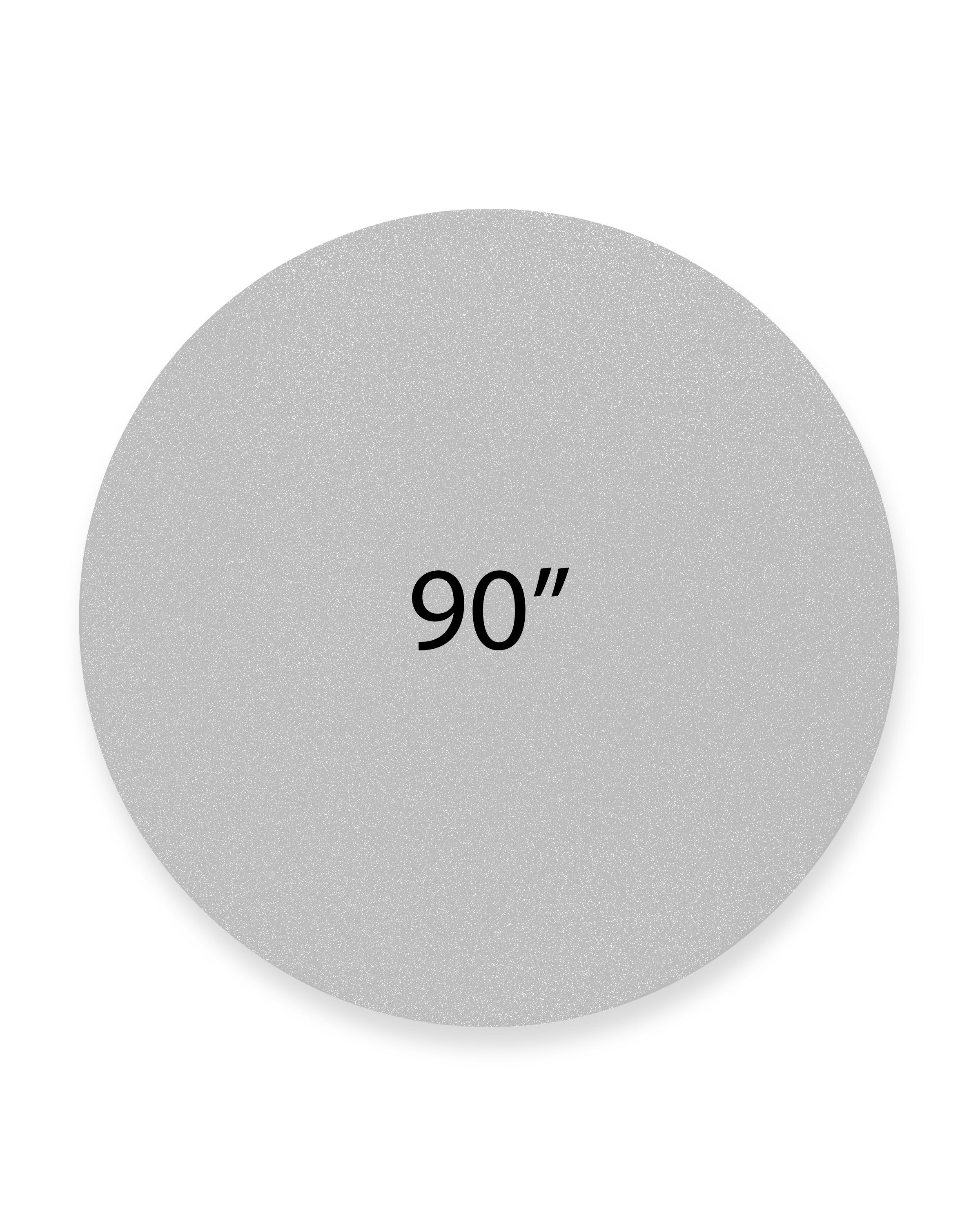 Tablecloth 90" Round Silver Majestic