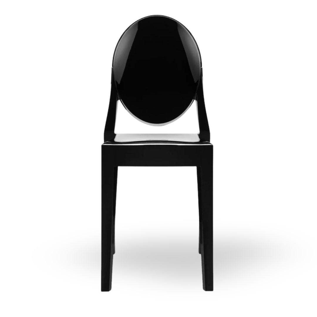 Black resin plastic luxury event chairs, wholesale Canada.