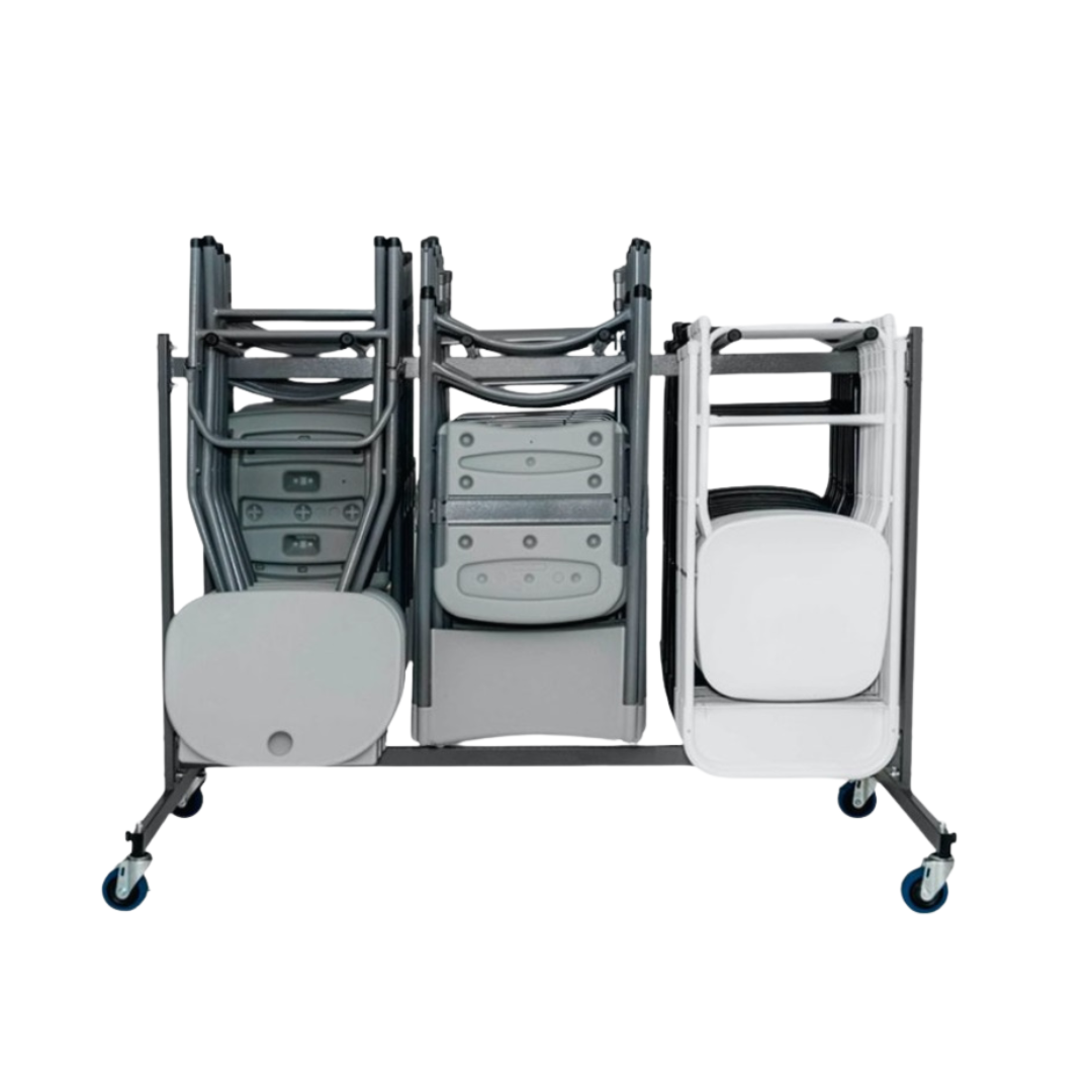 Liam event set up and teardown chair cart dolly. Designed to store and transport chairs during large events.