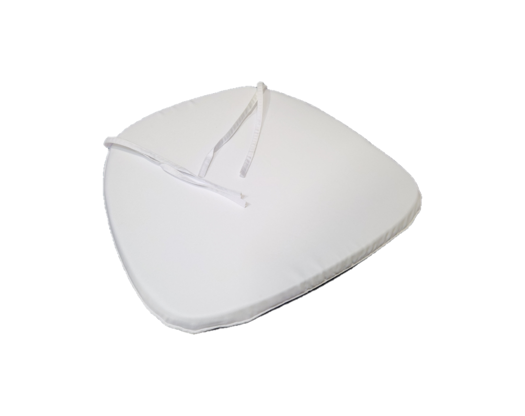 Chair Cushion, White For Crossback Thin Tie Style