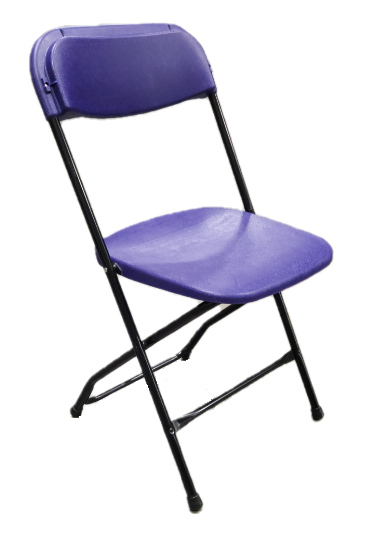 Chair, Folding Purple Seat & Black Frame Pro Series