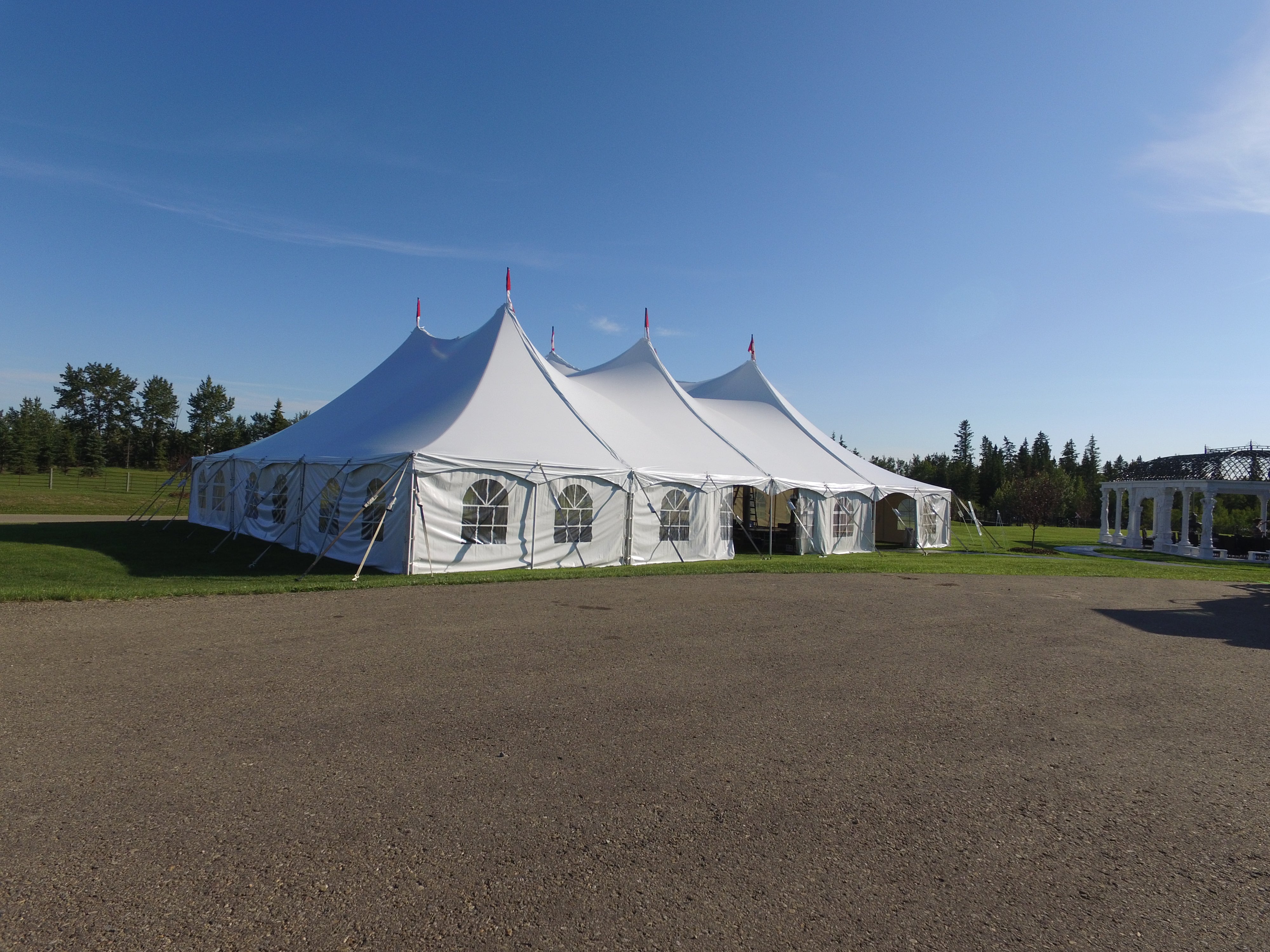 Pole Tent 60’ x 80’ White Tents - Pole