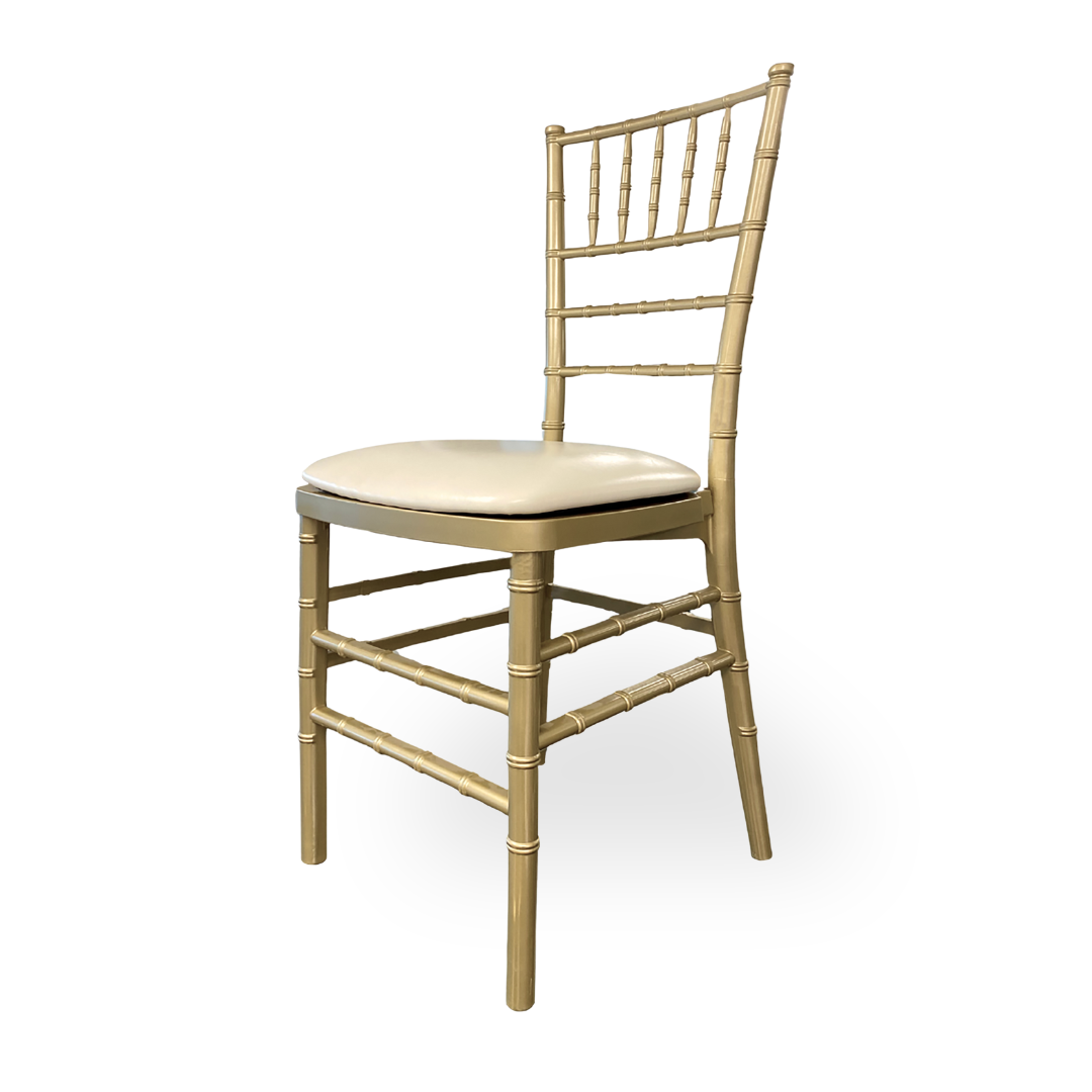 Gold resin Chiavari chair event wholesale furniture Canada.
