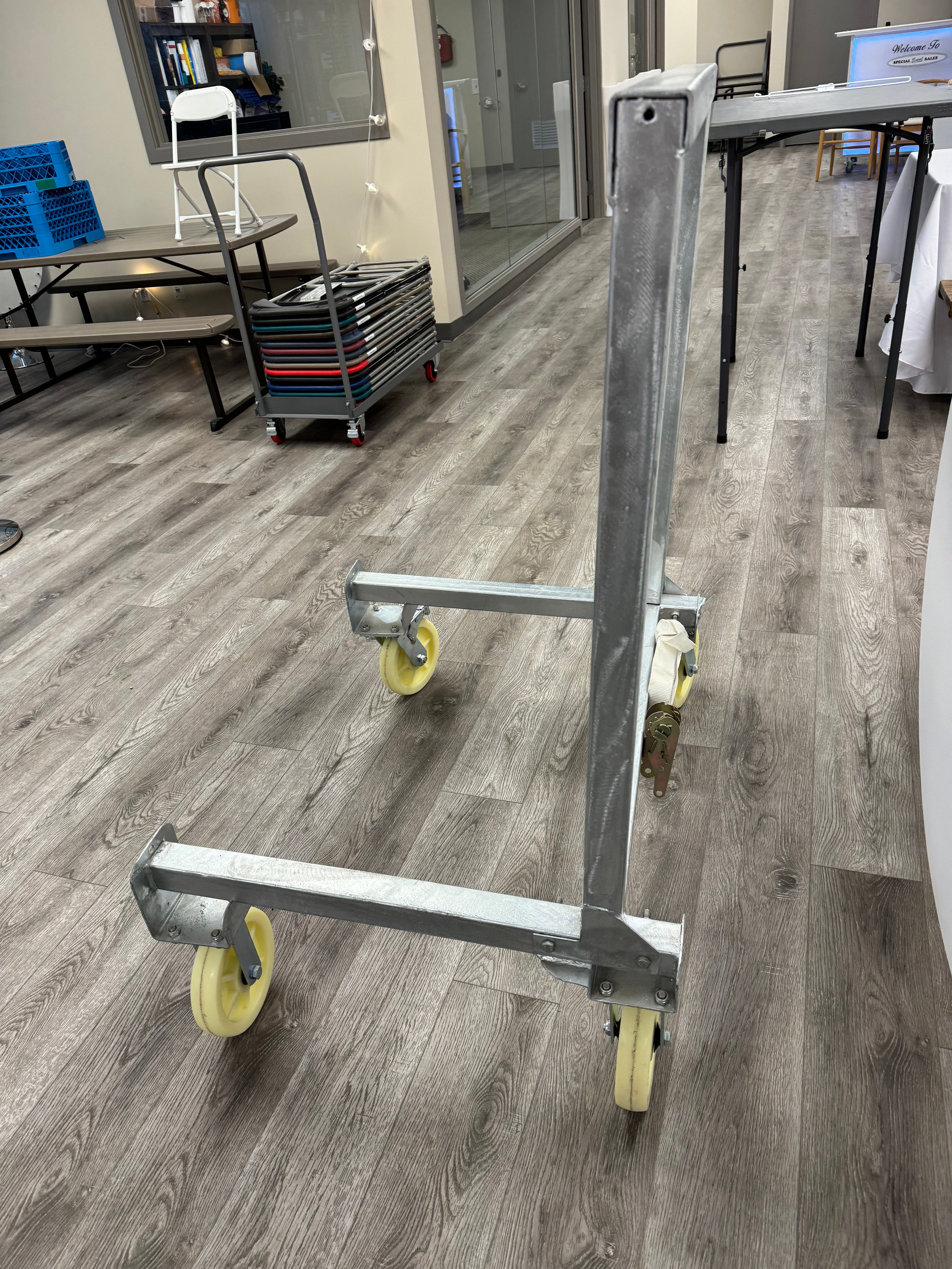 Stage Deck Storage Cart Galvanized