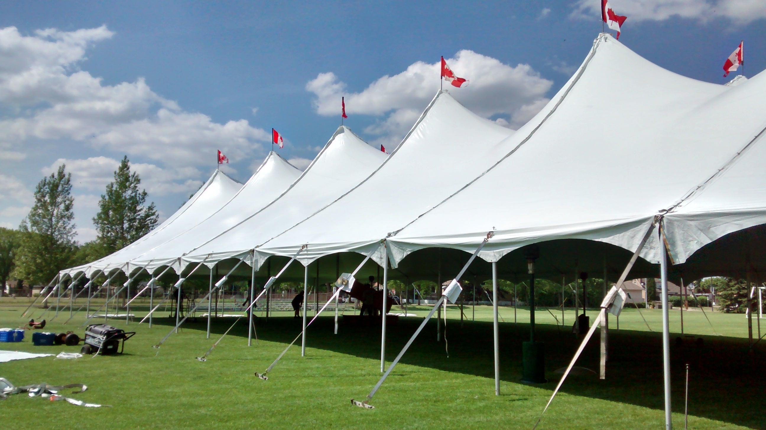 Pole Tent 60’ x 140’ White Tents - Pole