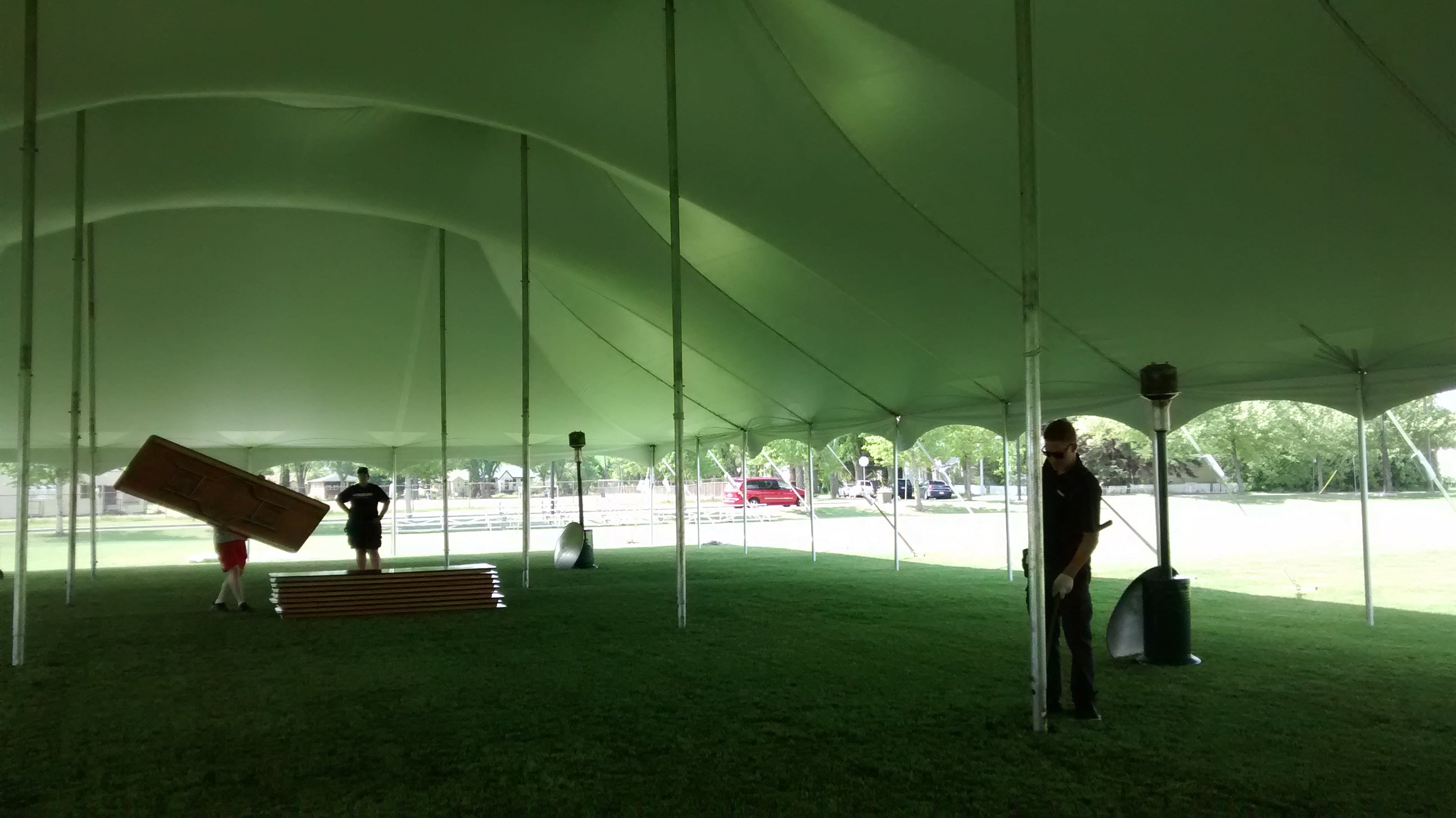 Pole Tent 60’ x 140’ White Tents - Pole