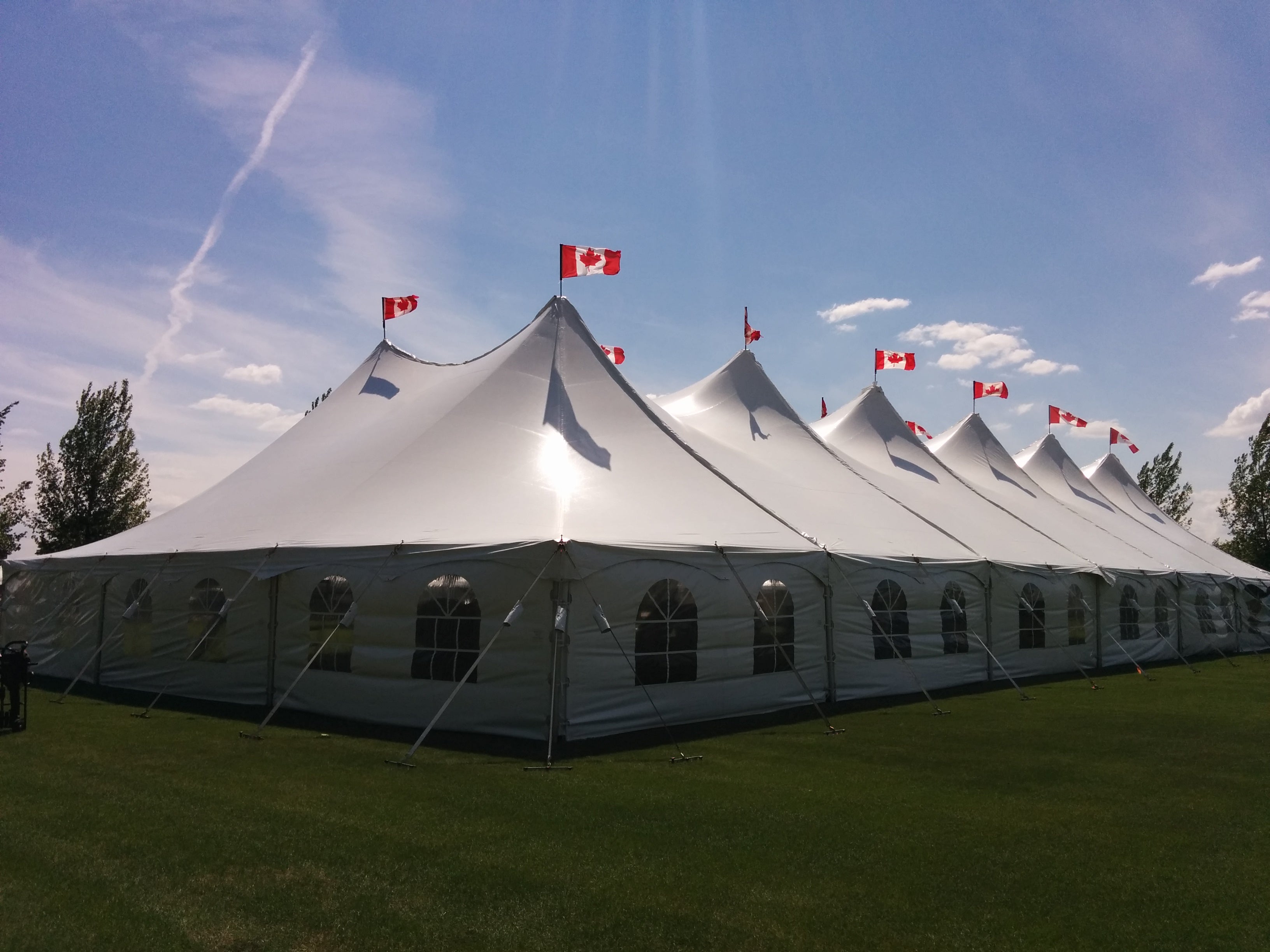 Pole Tent 60’ x 140’ White Tents - Pole