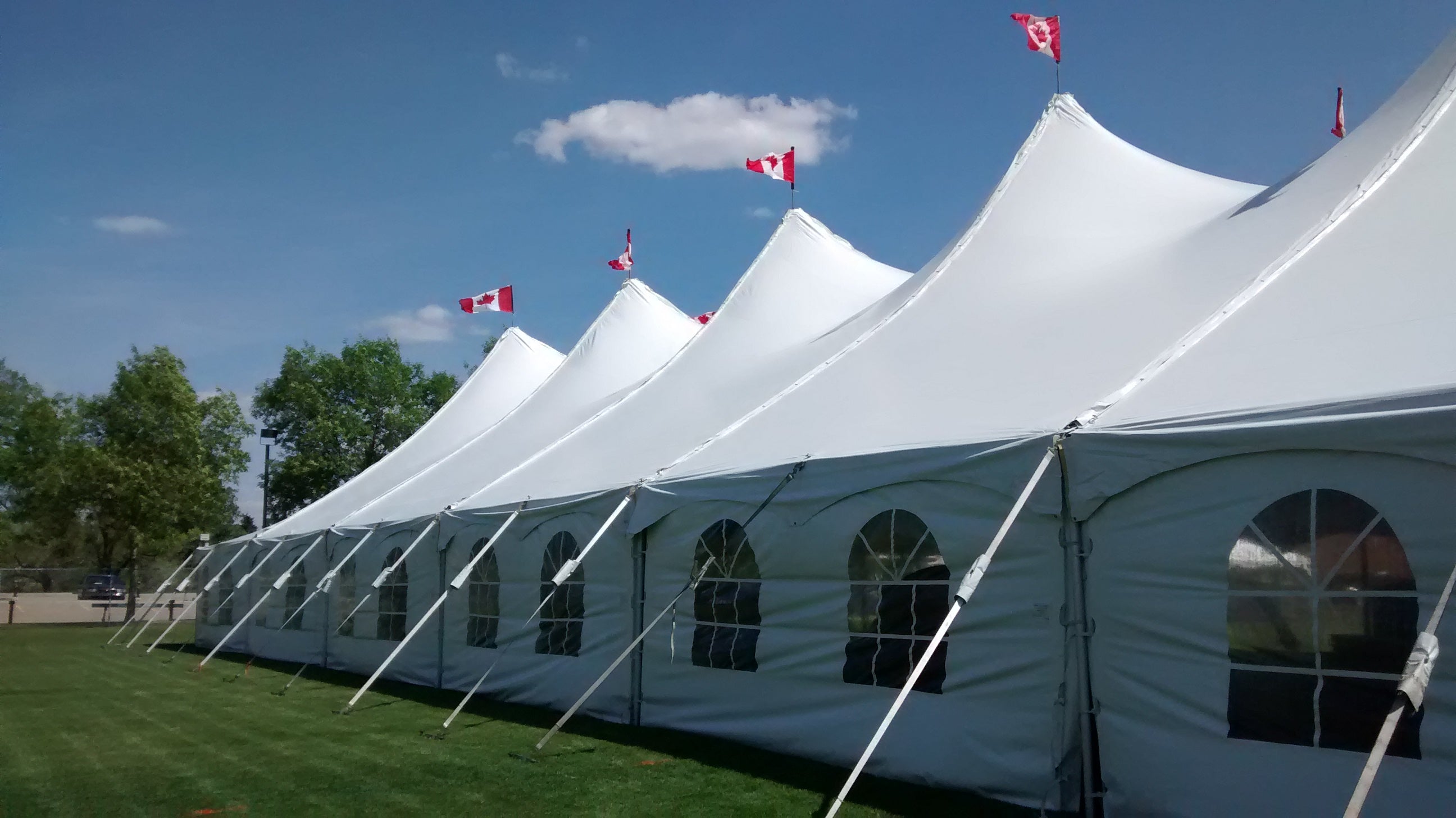 Pole Tent 60’ x 140’ White Tents - Pole