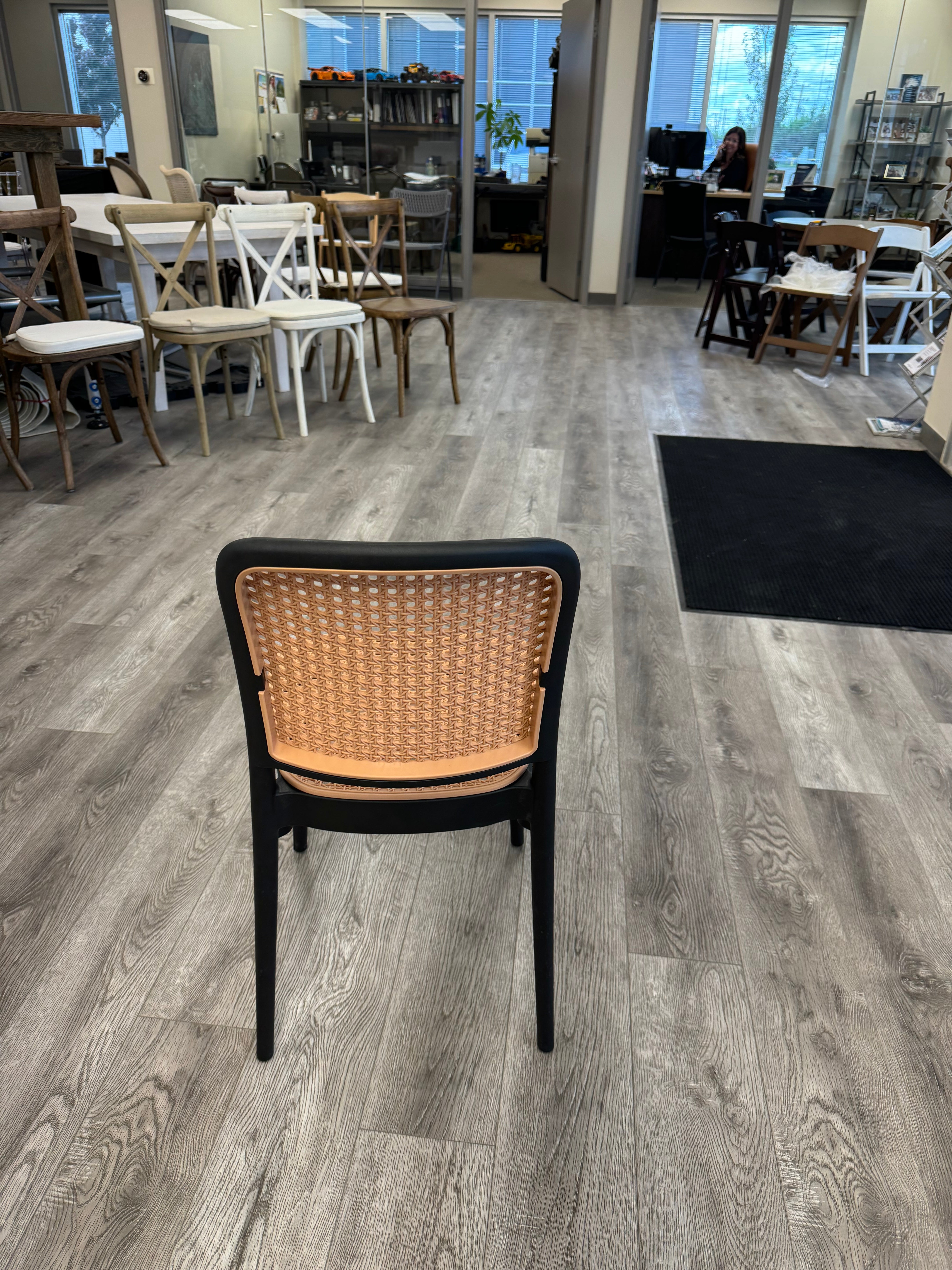 Chair, Alexa Black Resin