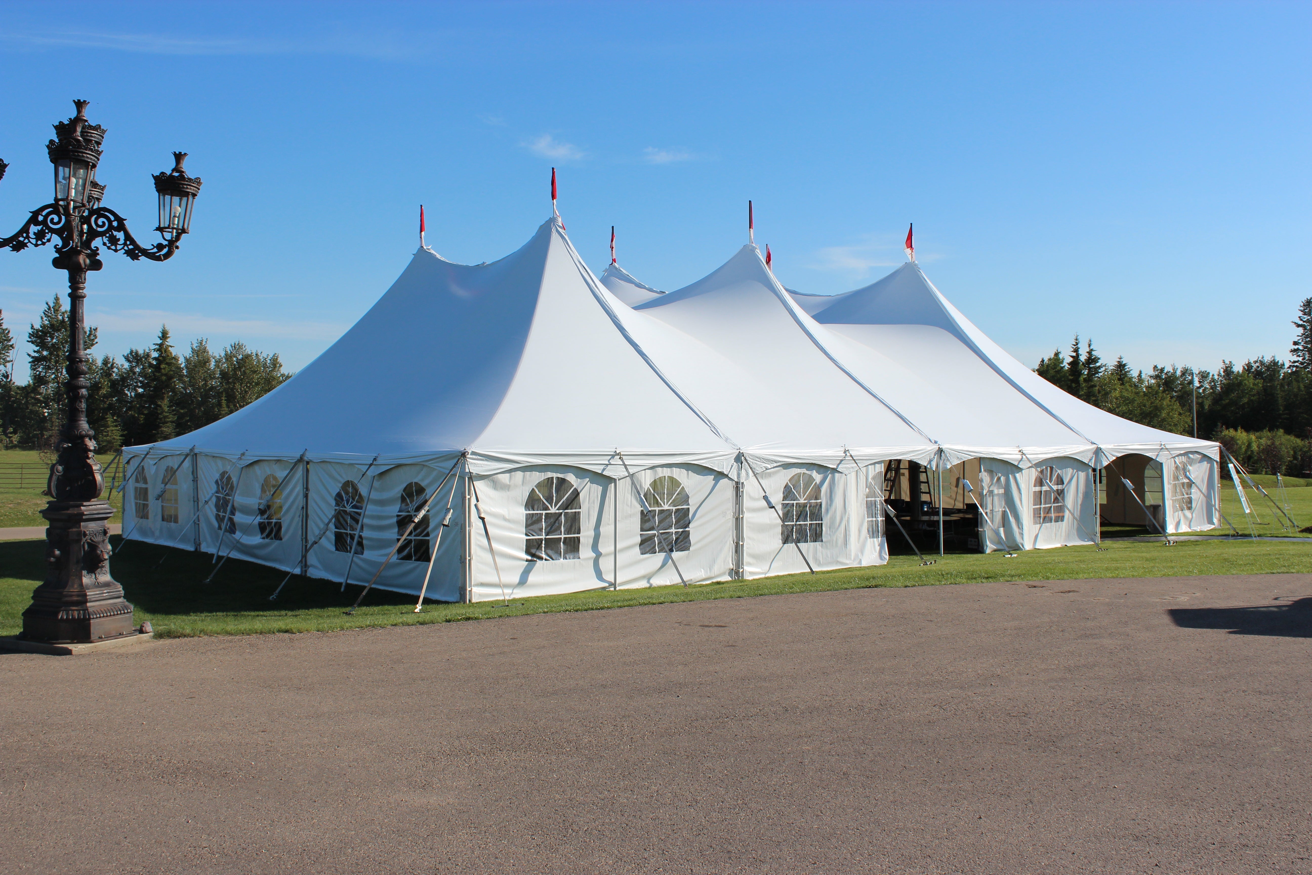 Pole Tent 60’ x 80’ White Tents - Pole