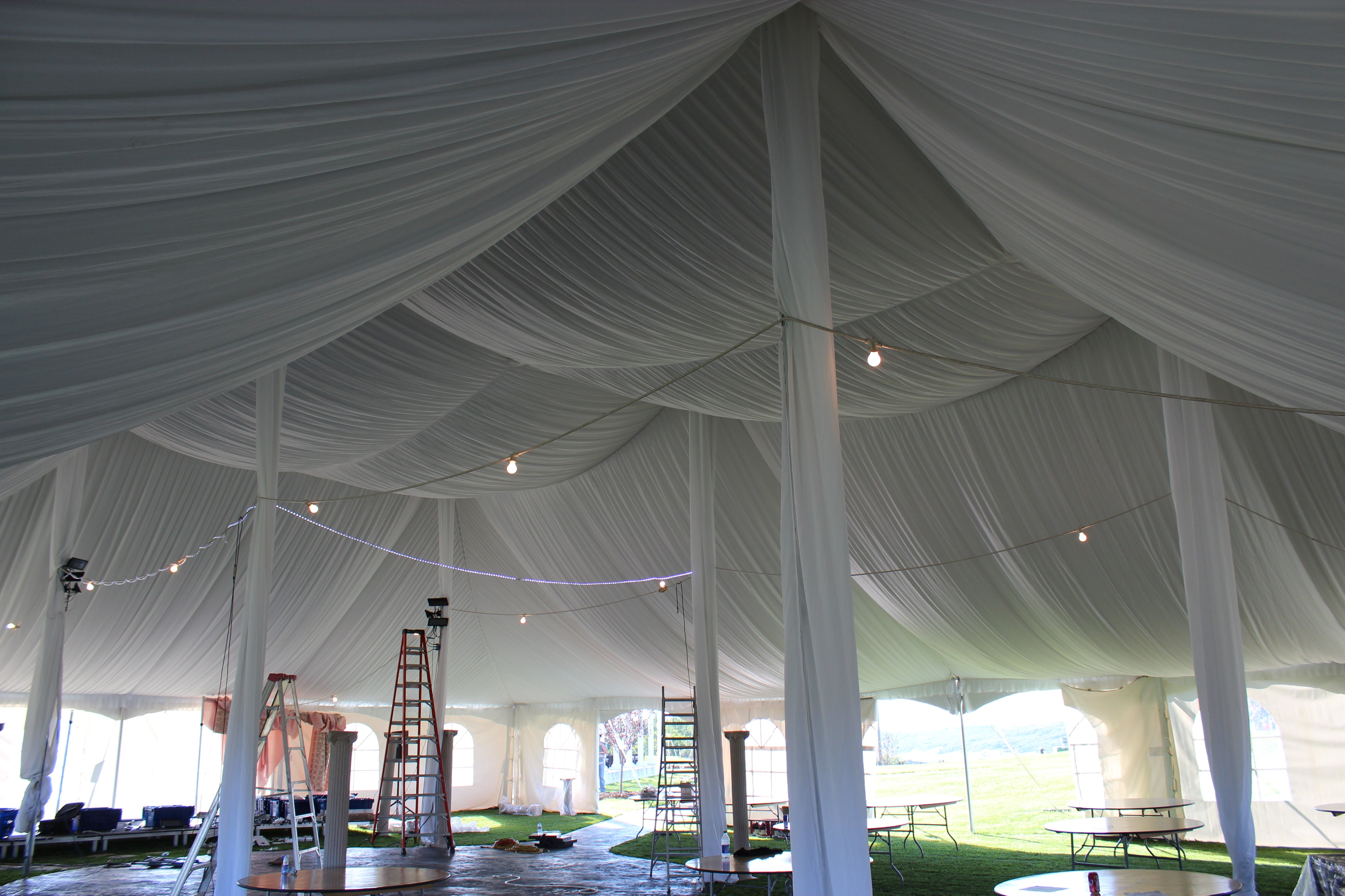 Pole Tent 60’ x 80’ White Tents - Pole