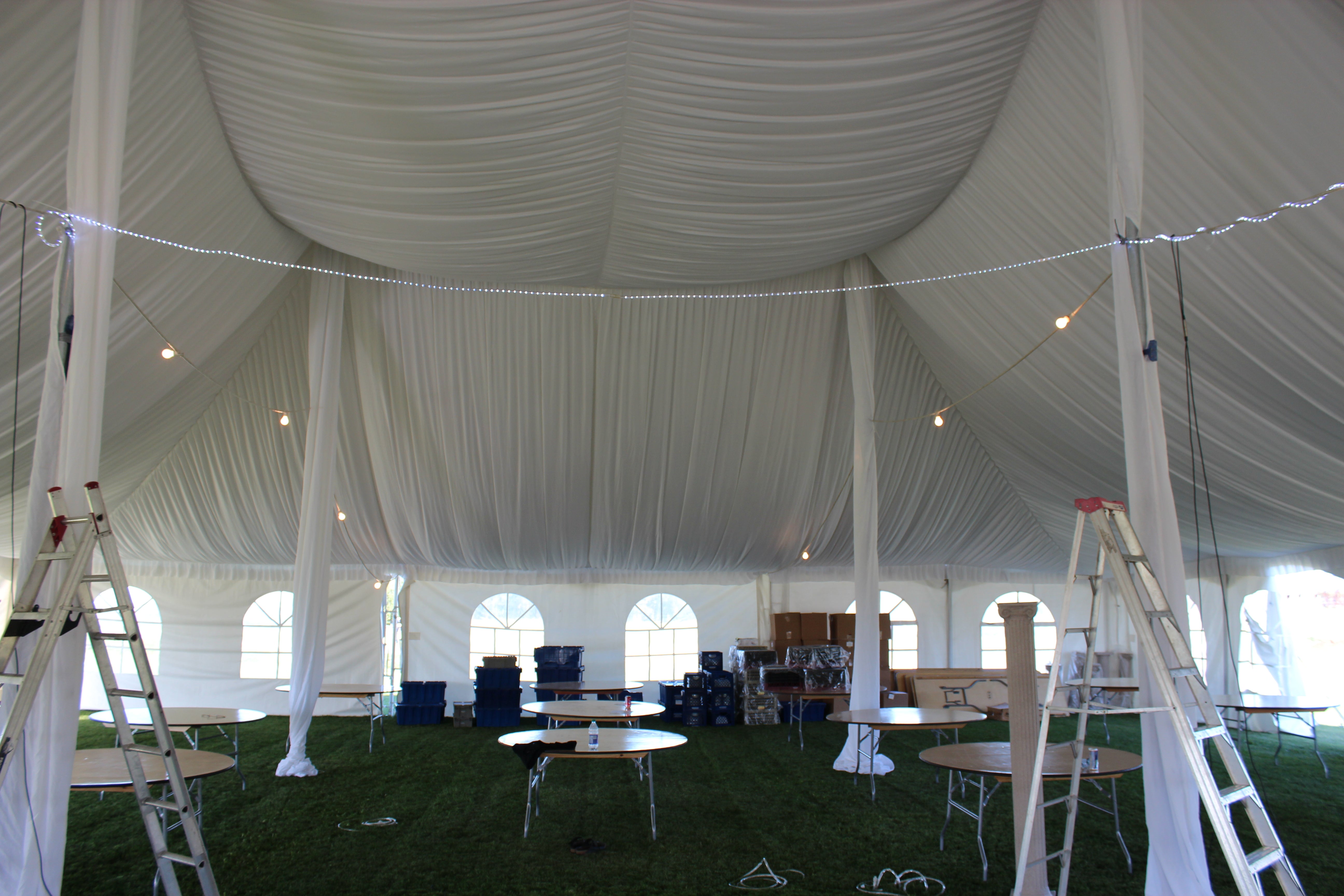 Pole Tent 60’ x 80’ White Tents - Pole