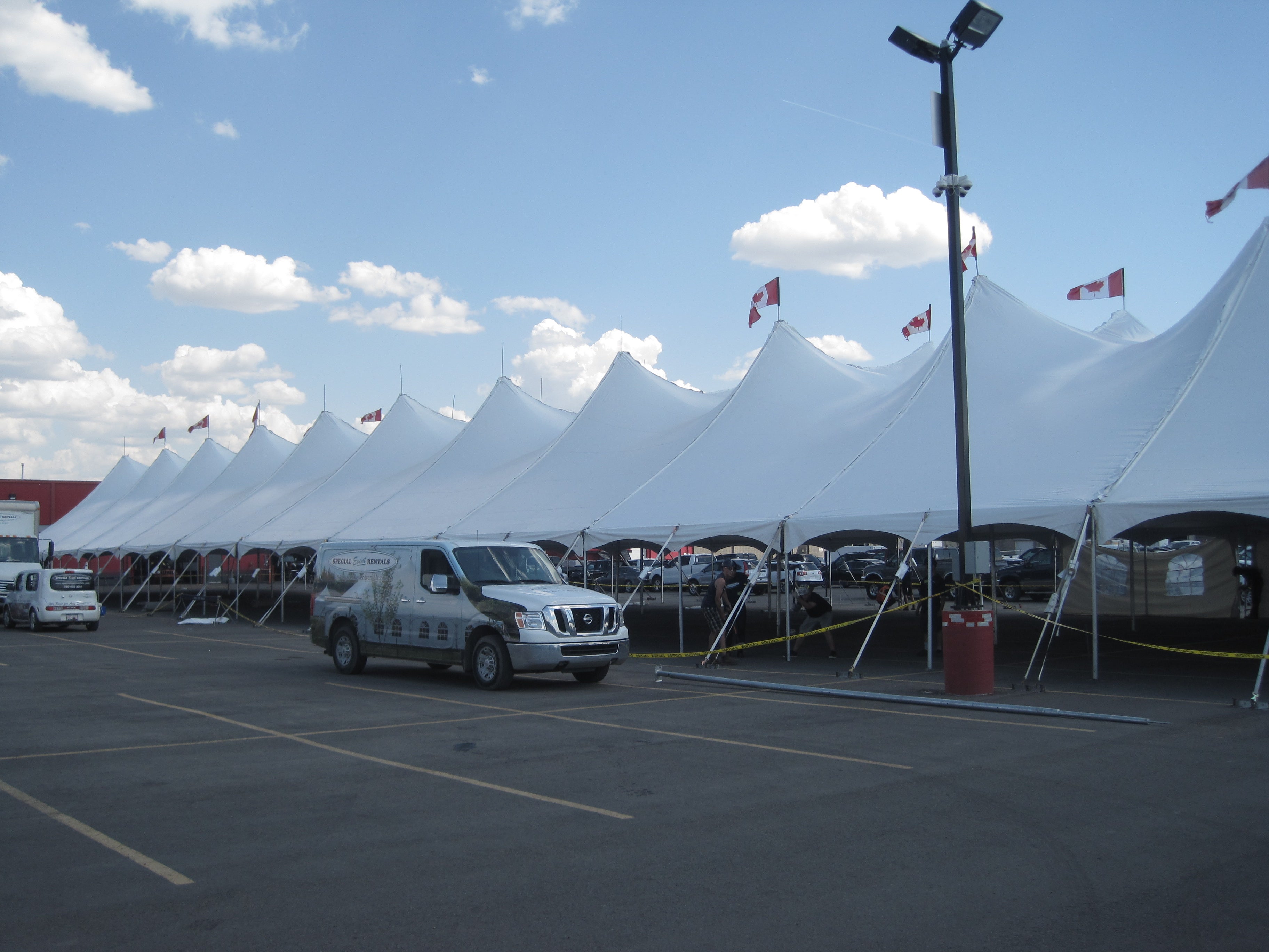 Pole Tent 60’ x 240’ White Tents - Pole
