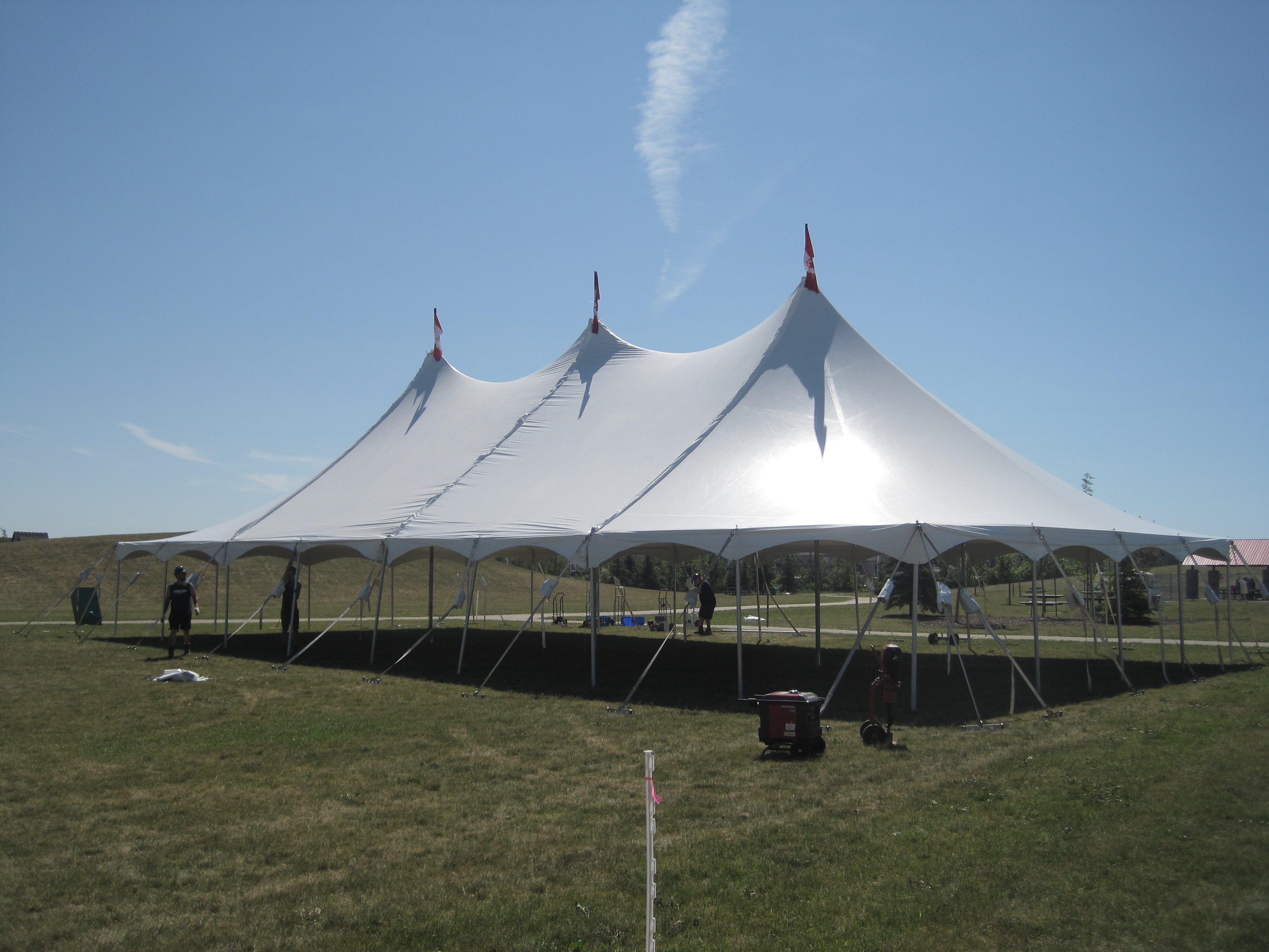 Pole Tent 40’ x 80’ White Tents - Pole