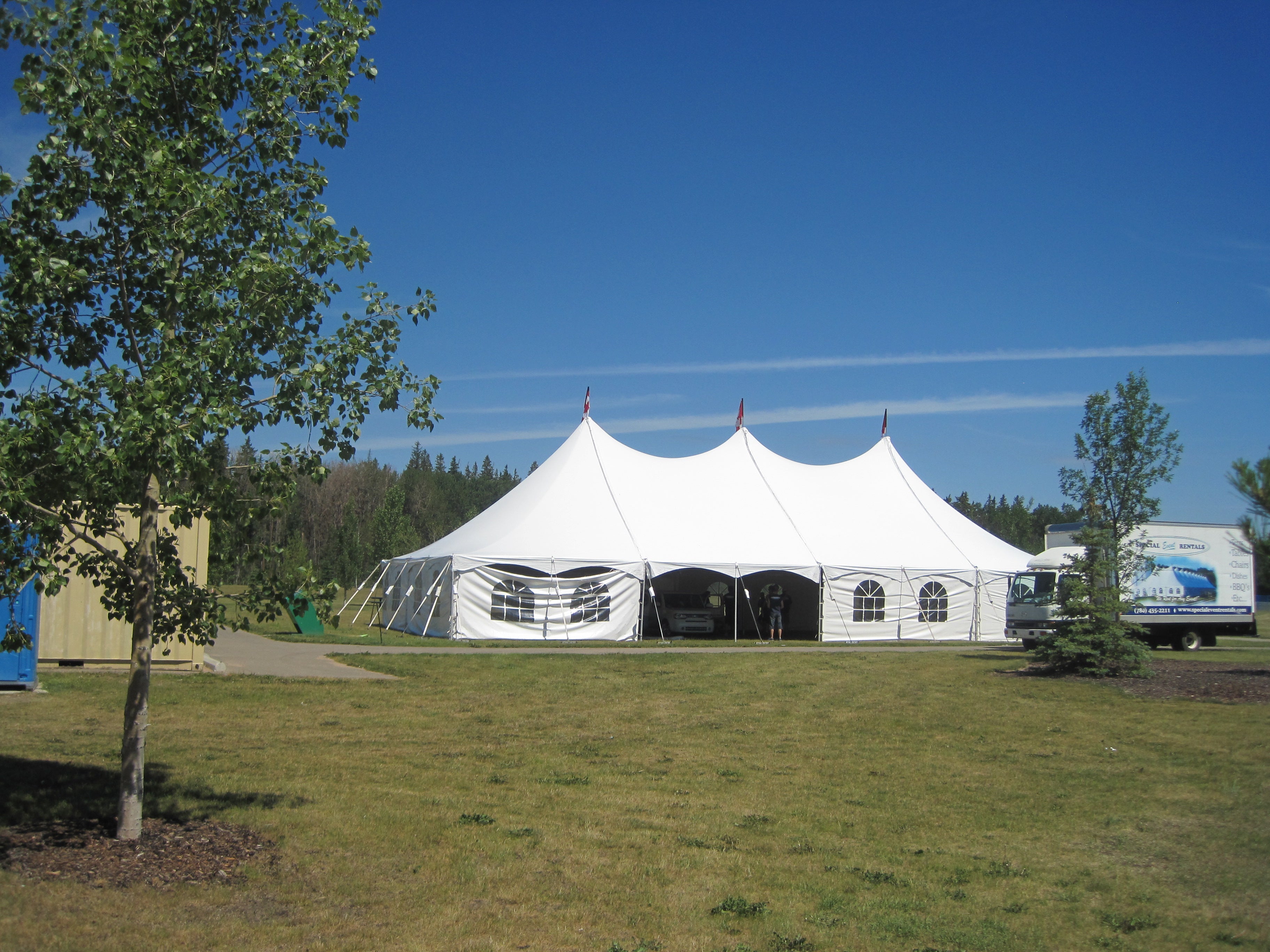 Pole Tent 40’ x 80’ White Tents - Pole