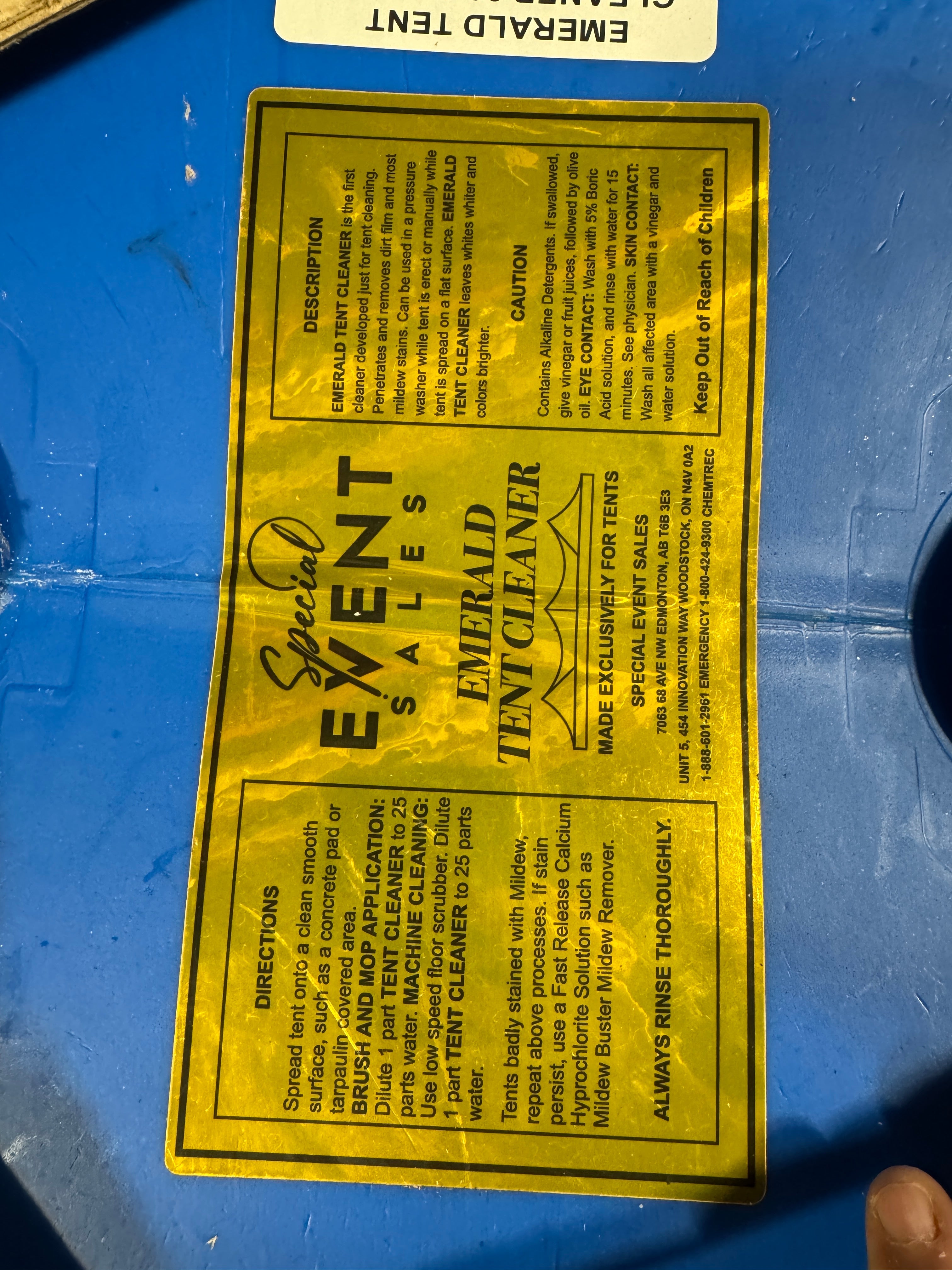 Emerald Tent Cleaner 30 Gallon Tent Accessory