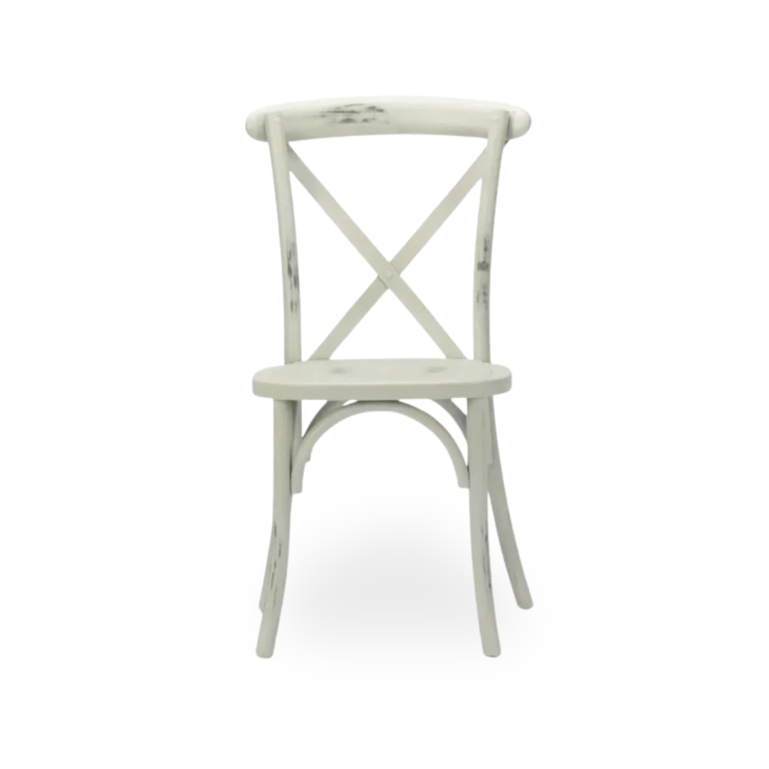 Event chairs wholesale Canada - Limewash white crossback.