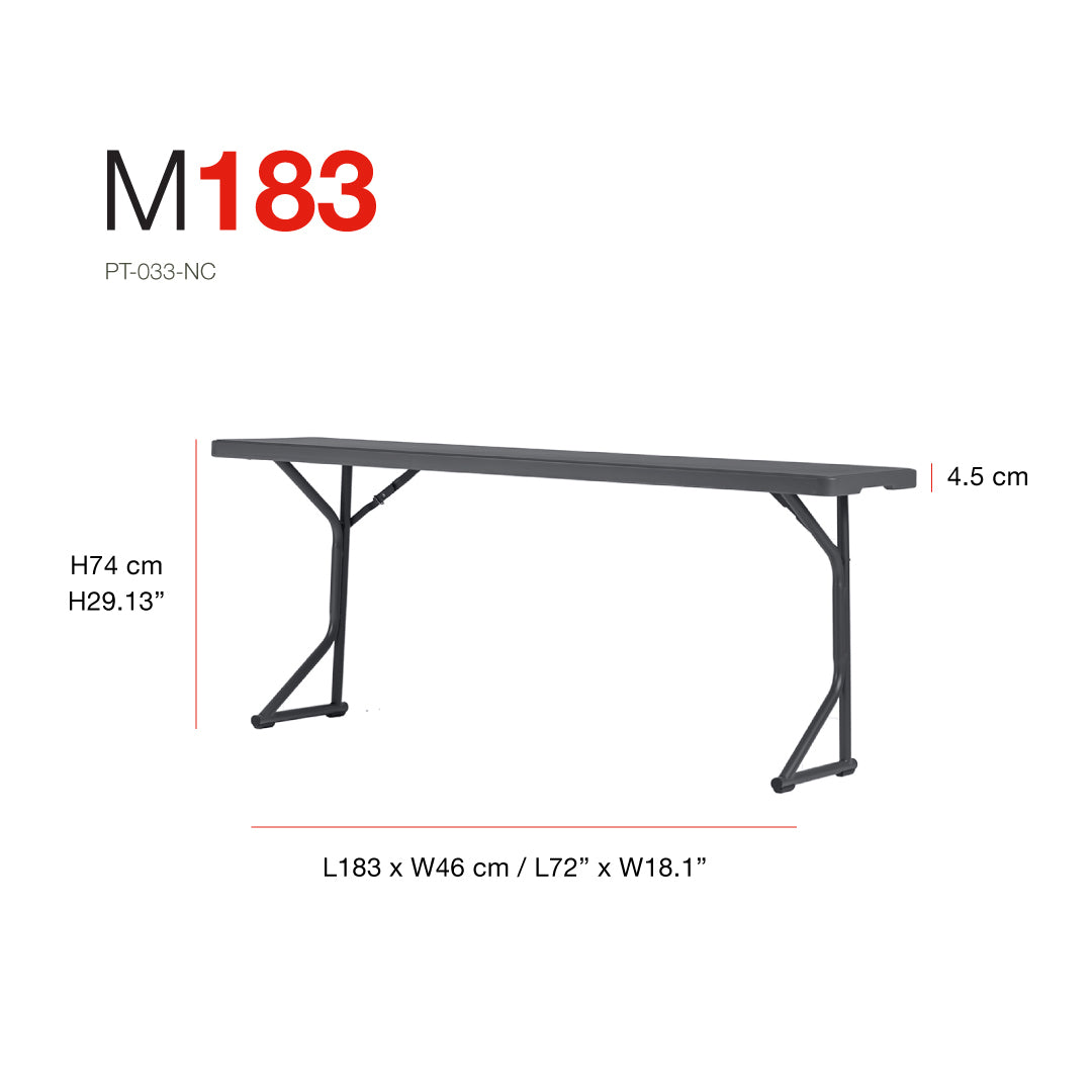 Zown Folding Table, 18" x 72" Classroom New Classic