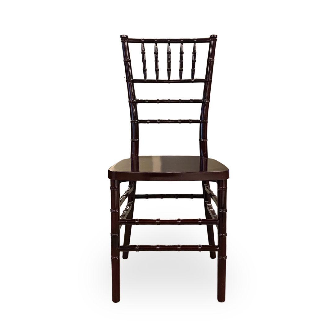 Wholesale mahogany Chiavari event chairs for sale in Canada.