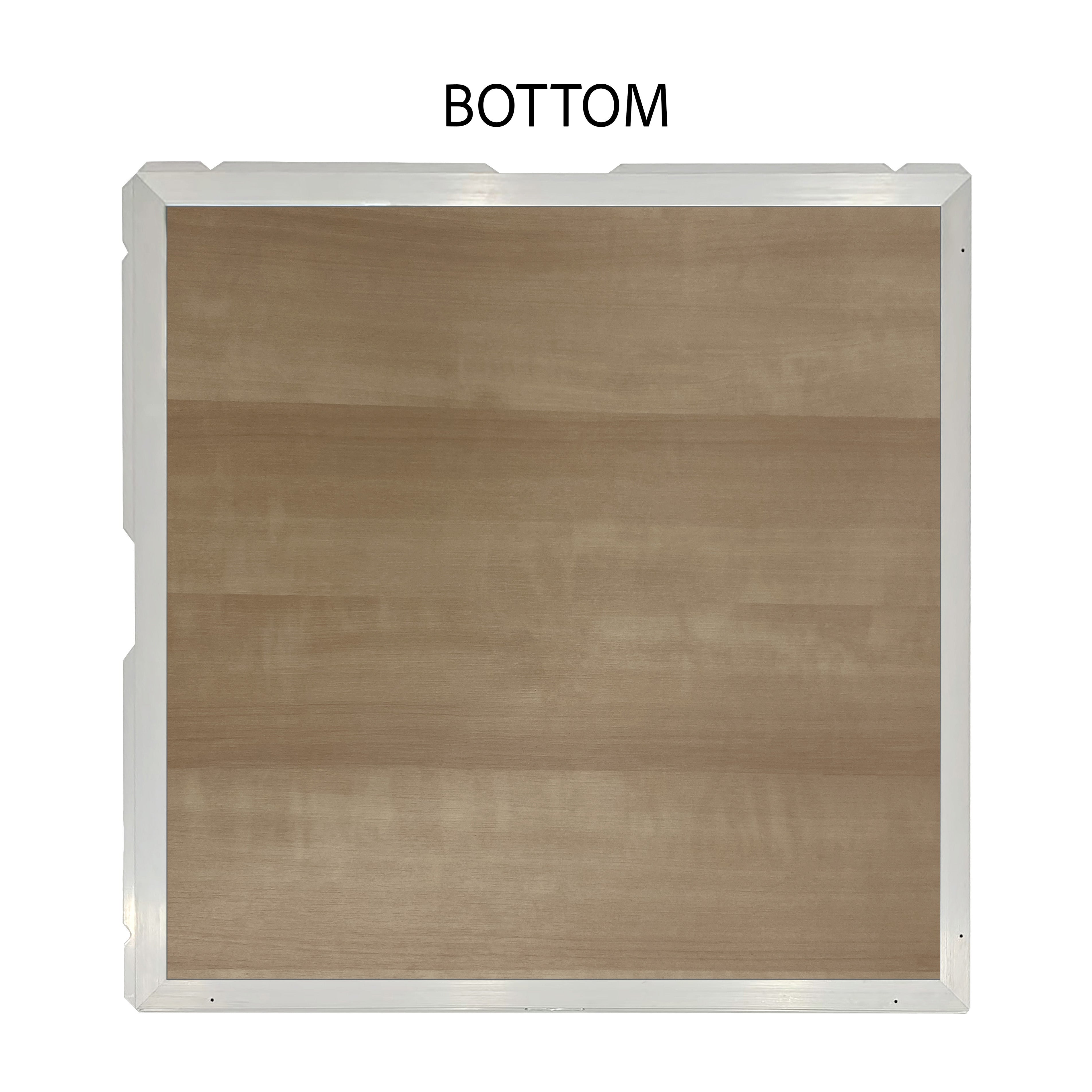 Wooden DancePro event dance floor panel in a maple colour.