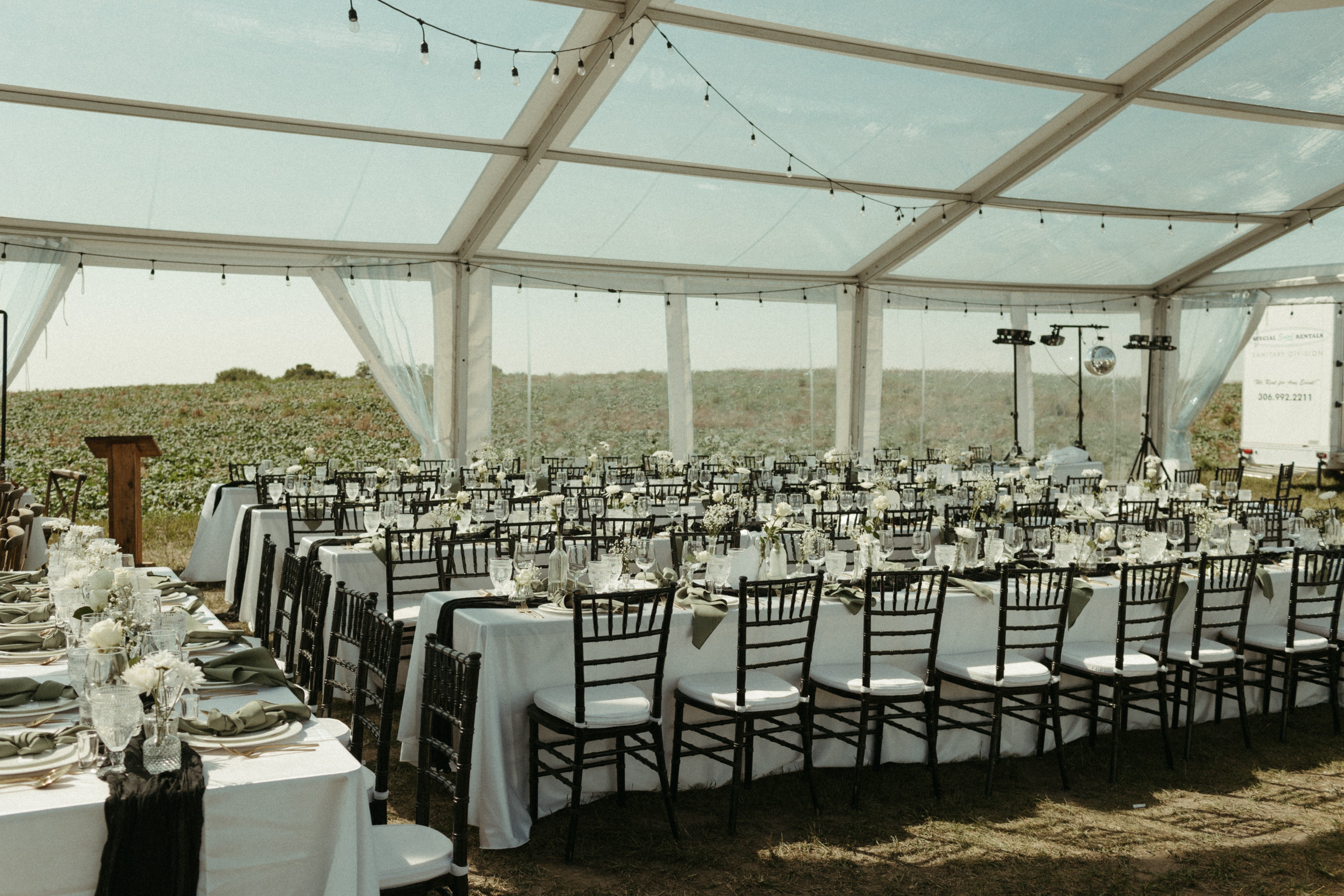 Clearspan Tent 12M X 25M Clear Fabric Tents - Clearspan