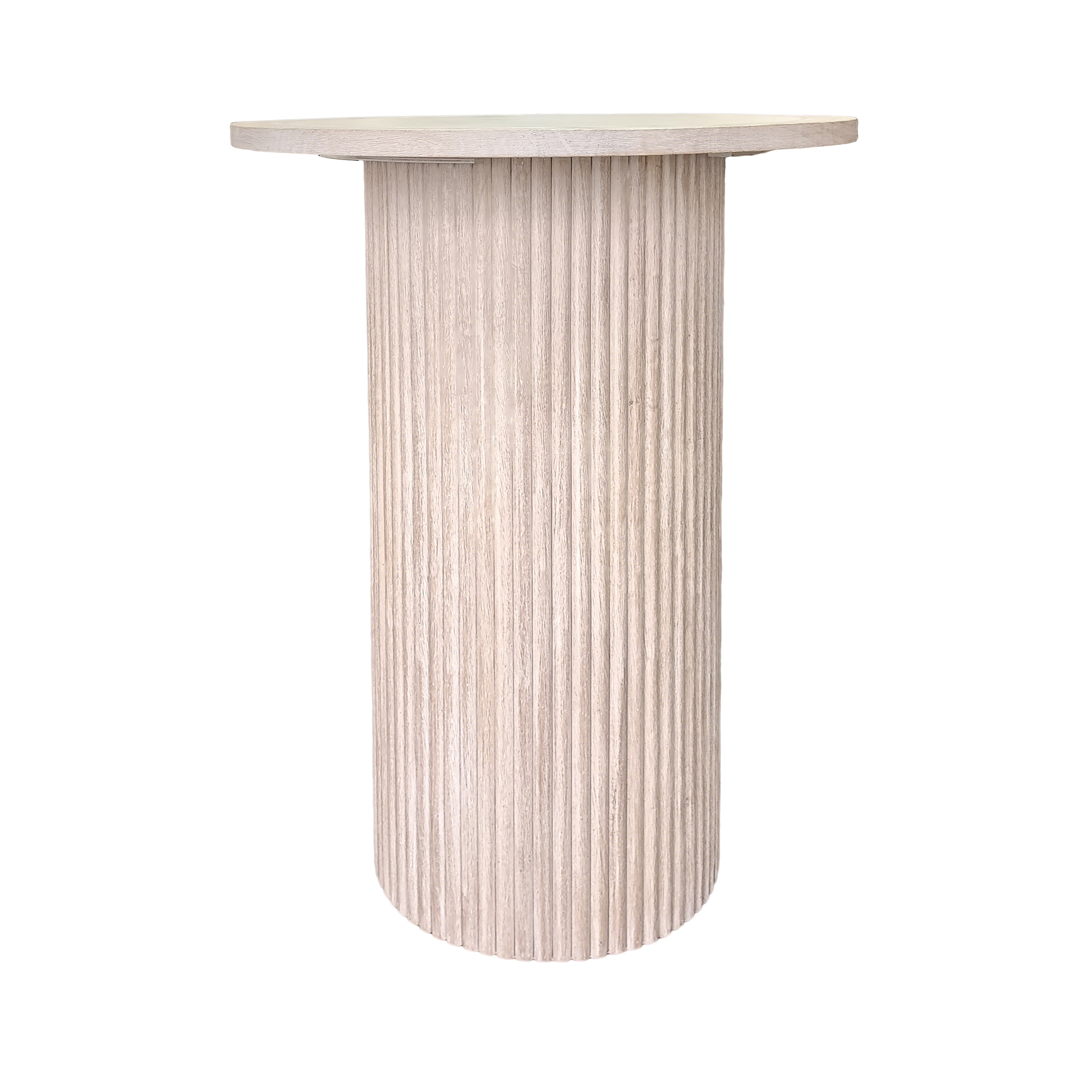 FLUTED WOOD COCKTAIL BAR TABLE