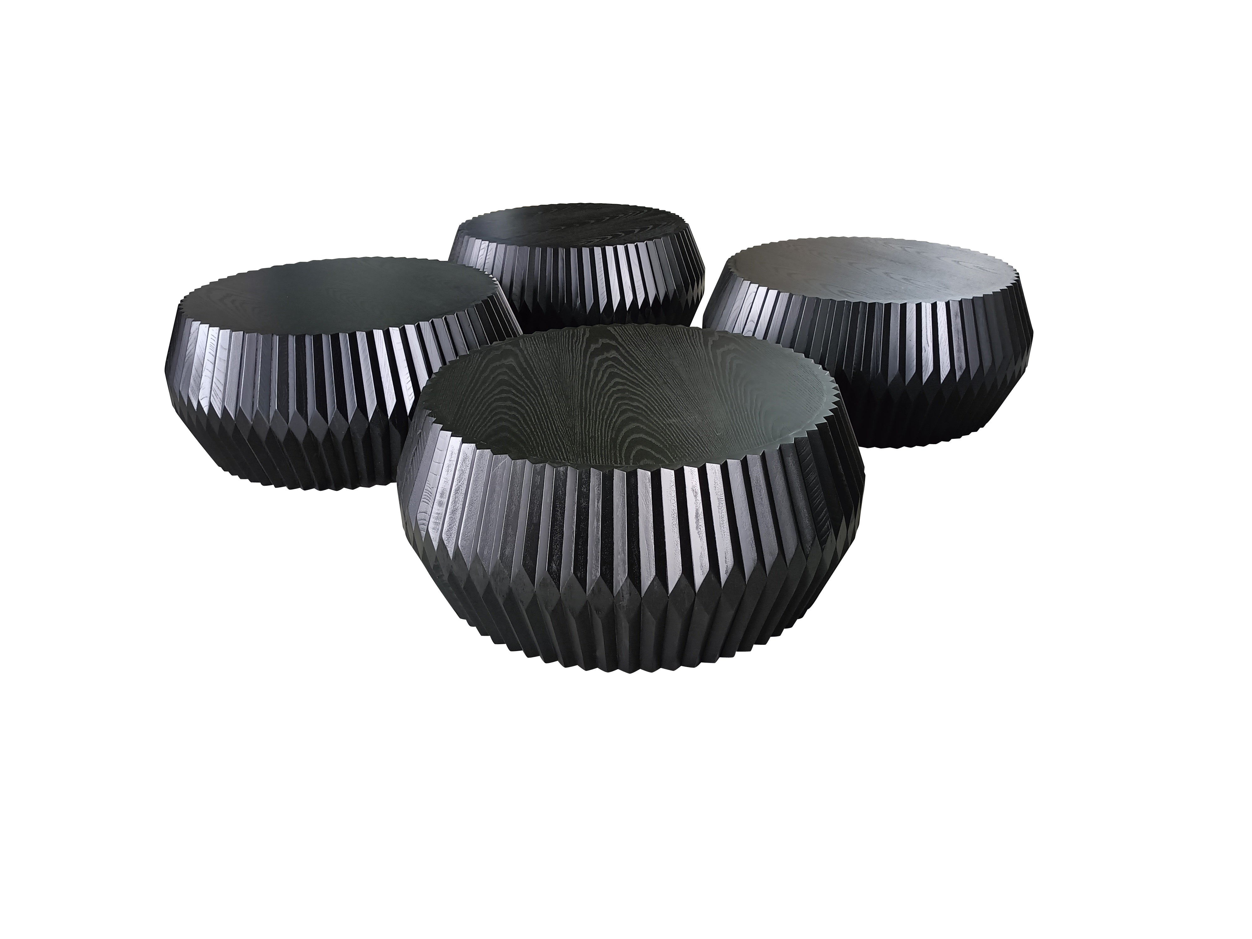 Ebony Fluted Mondo Coffee Table