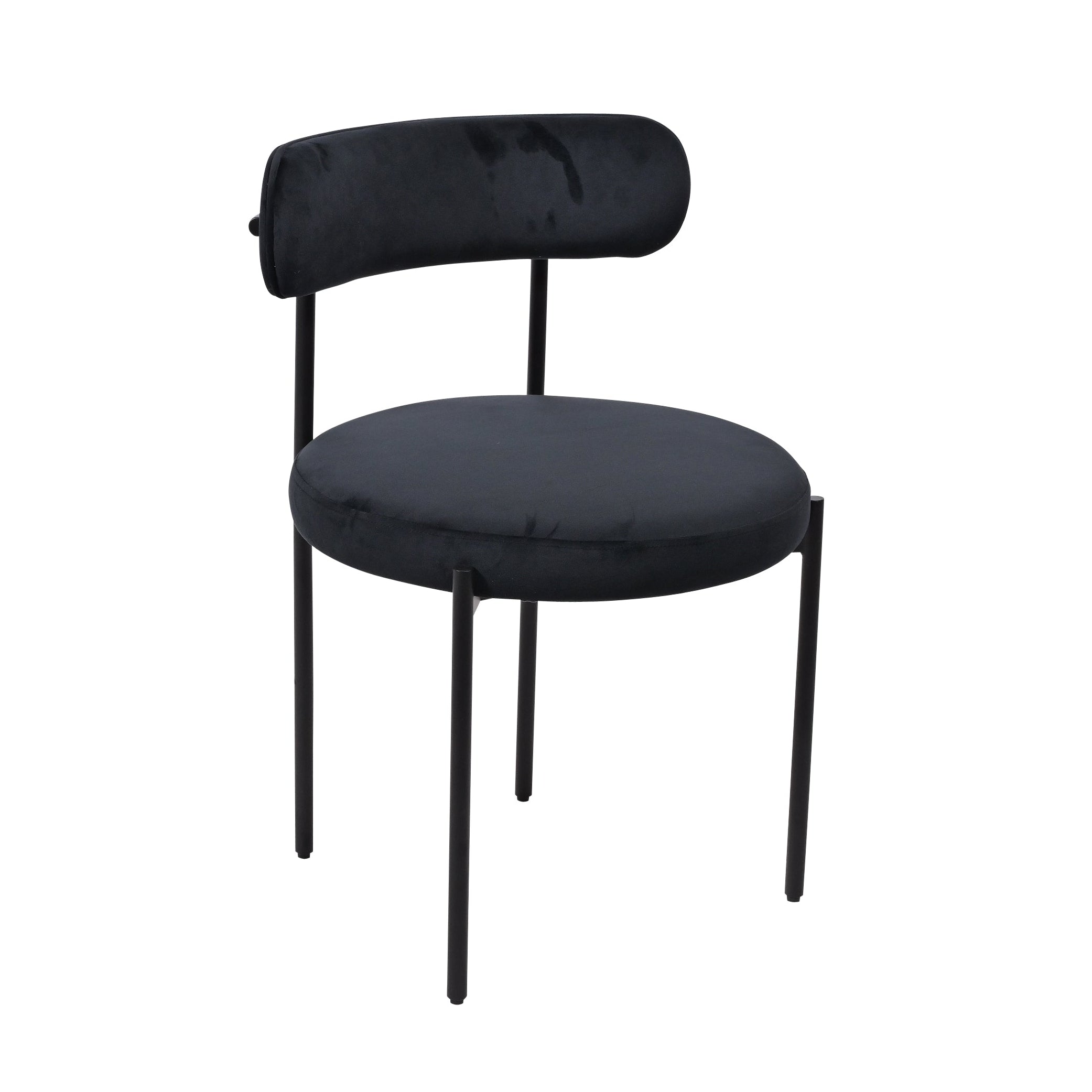 Curve Chair, Black Velvet